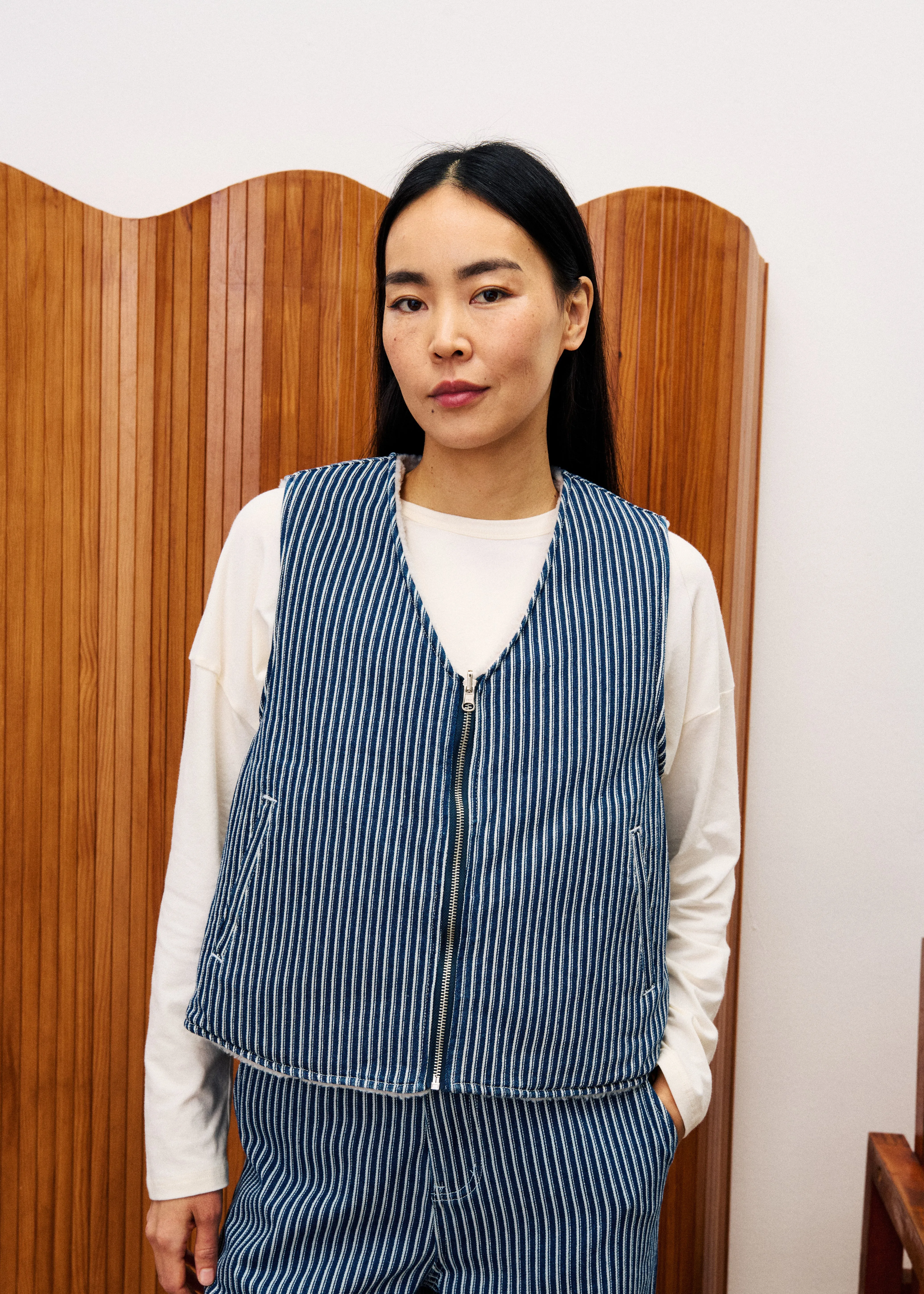 CYMRIC Blue Jean Vest sold by FRNCH product image thumbnail 4