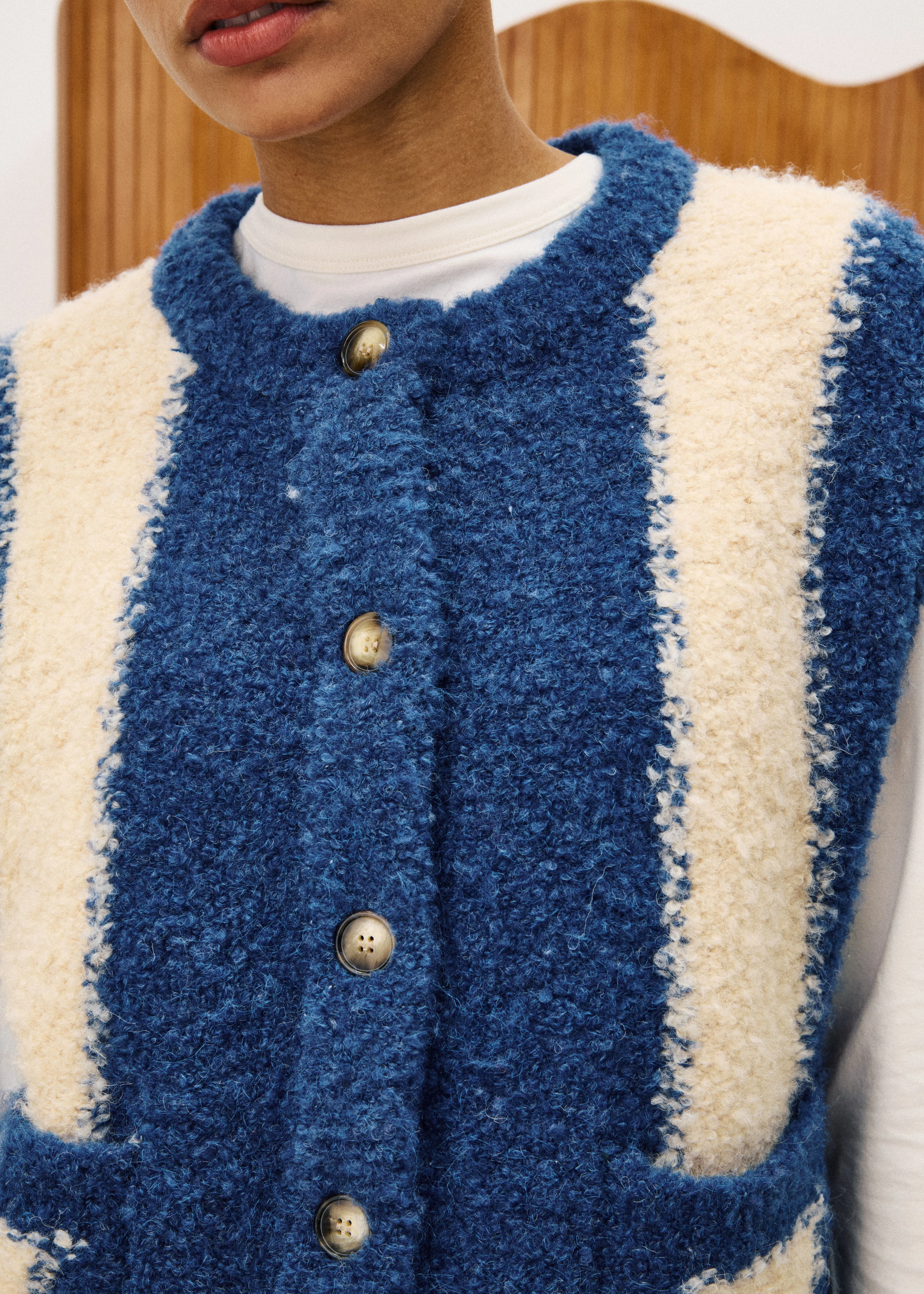 SHIBA Navy Blue Cardigan sold by FRNCH product image thumbnail 4