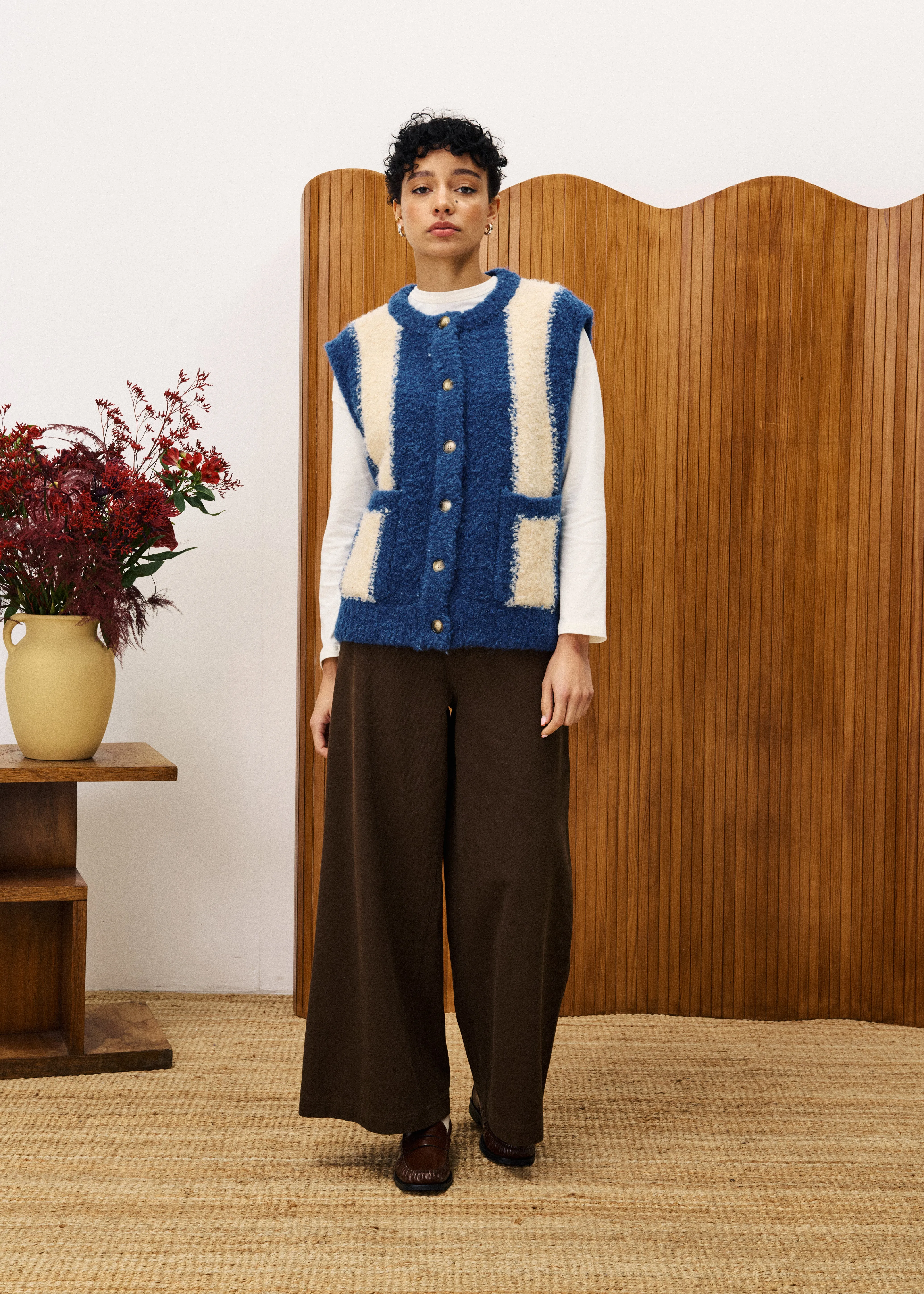 SHIBA Navy Blue Cardigan sold by FRNCH