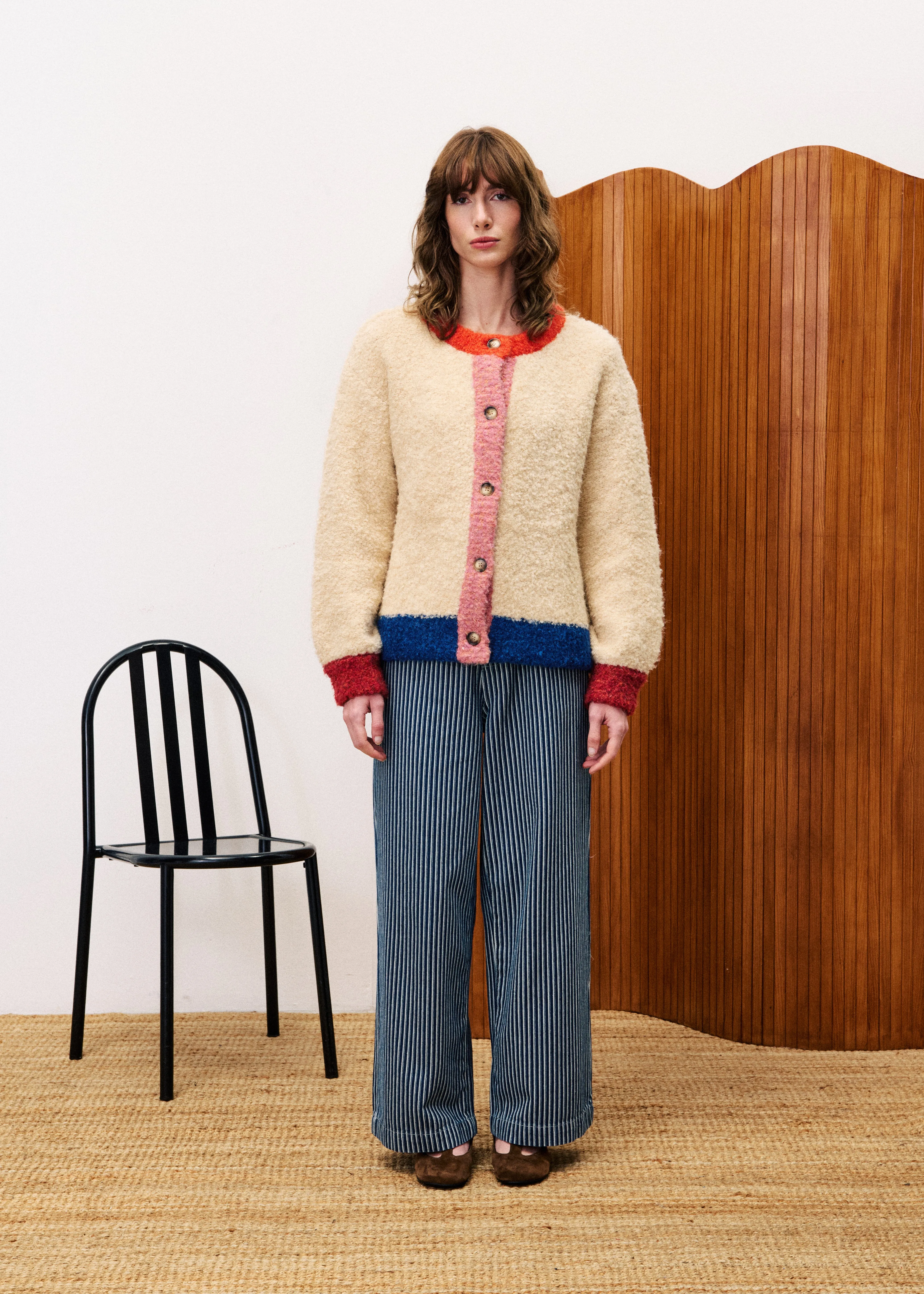 CYCLAMEN Offwhite Cardigan sold by FRNCH