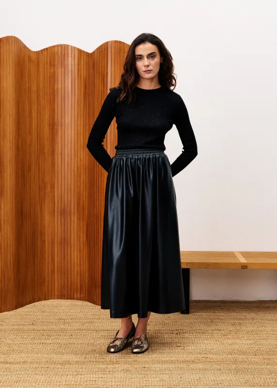 GERANIUM Black Sweater sold by FRNCH