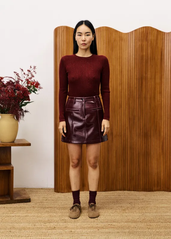 GERANIUM Burgundy Sweater sold by FRNCH