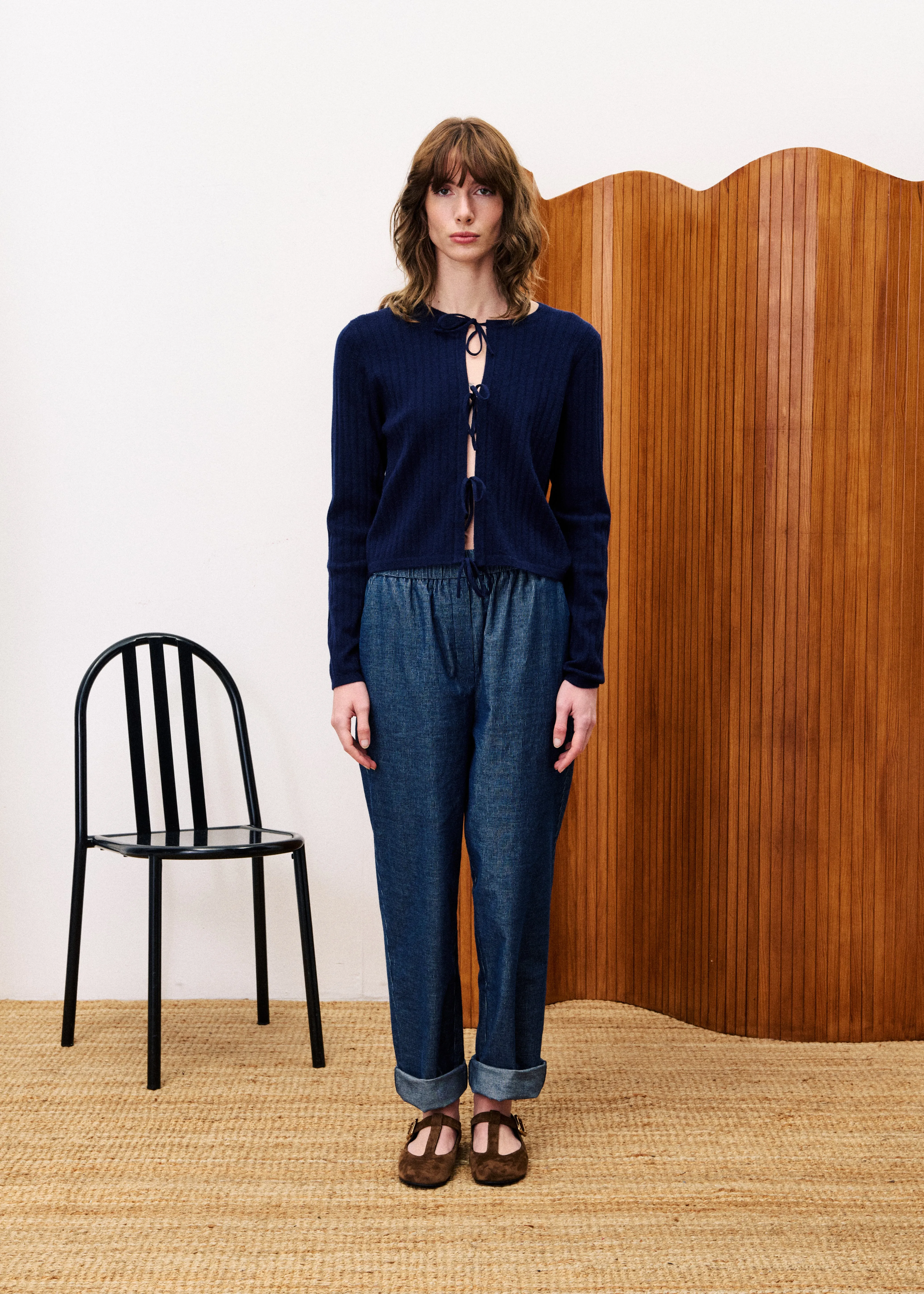 VERONIQUE Navy Blue Cardigan sold by FRNCH product image thumbnail 2