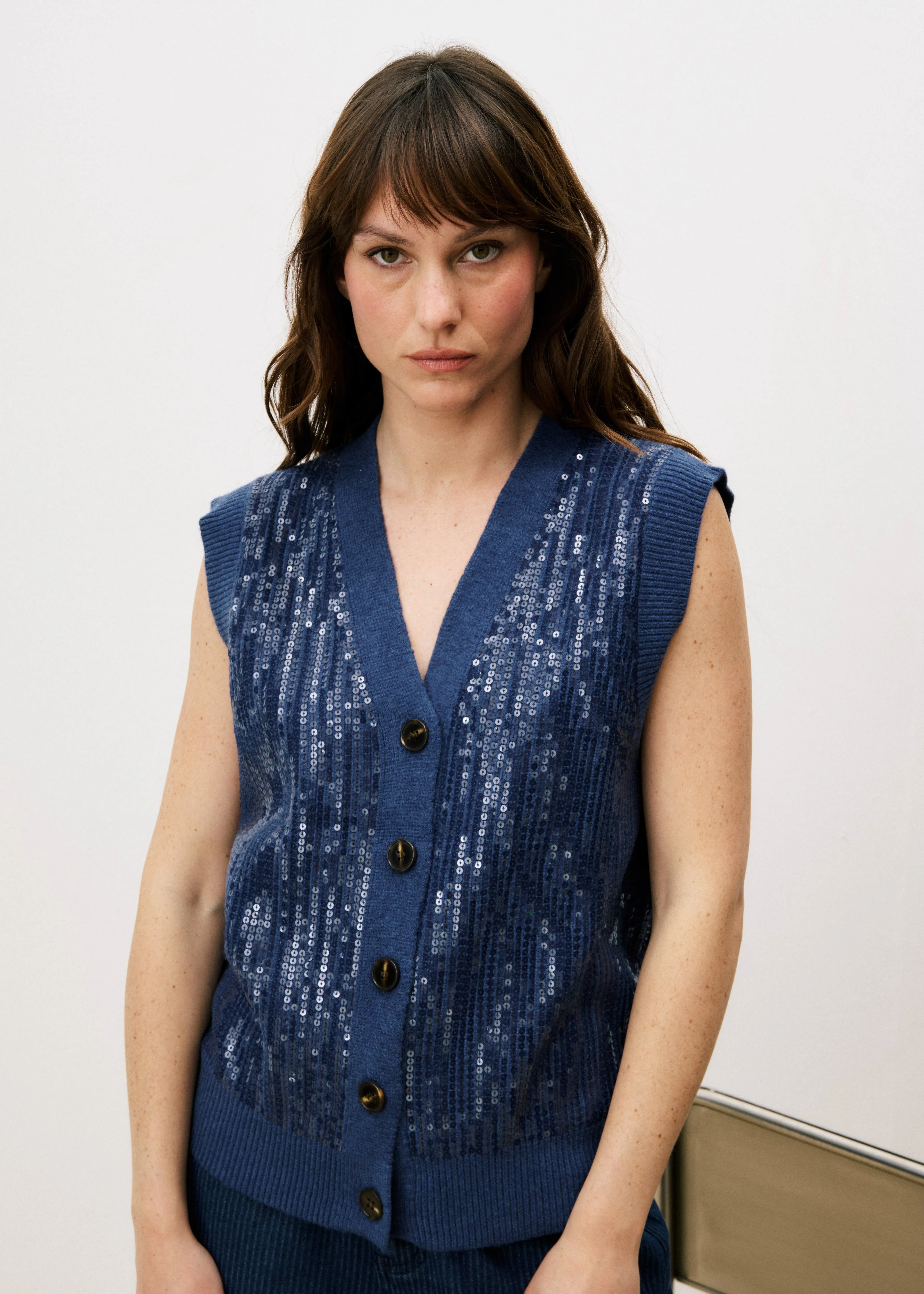 Cardigan HOLLOWAY Bleu jean sold by FRNCH