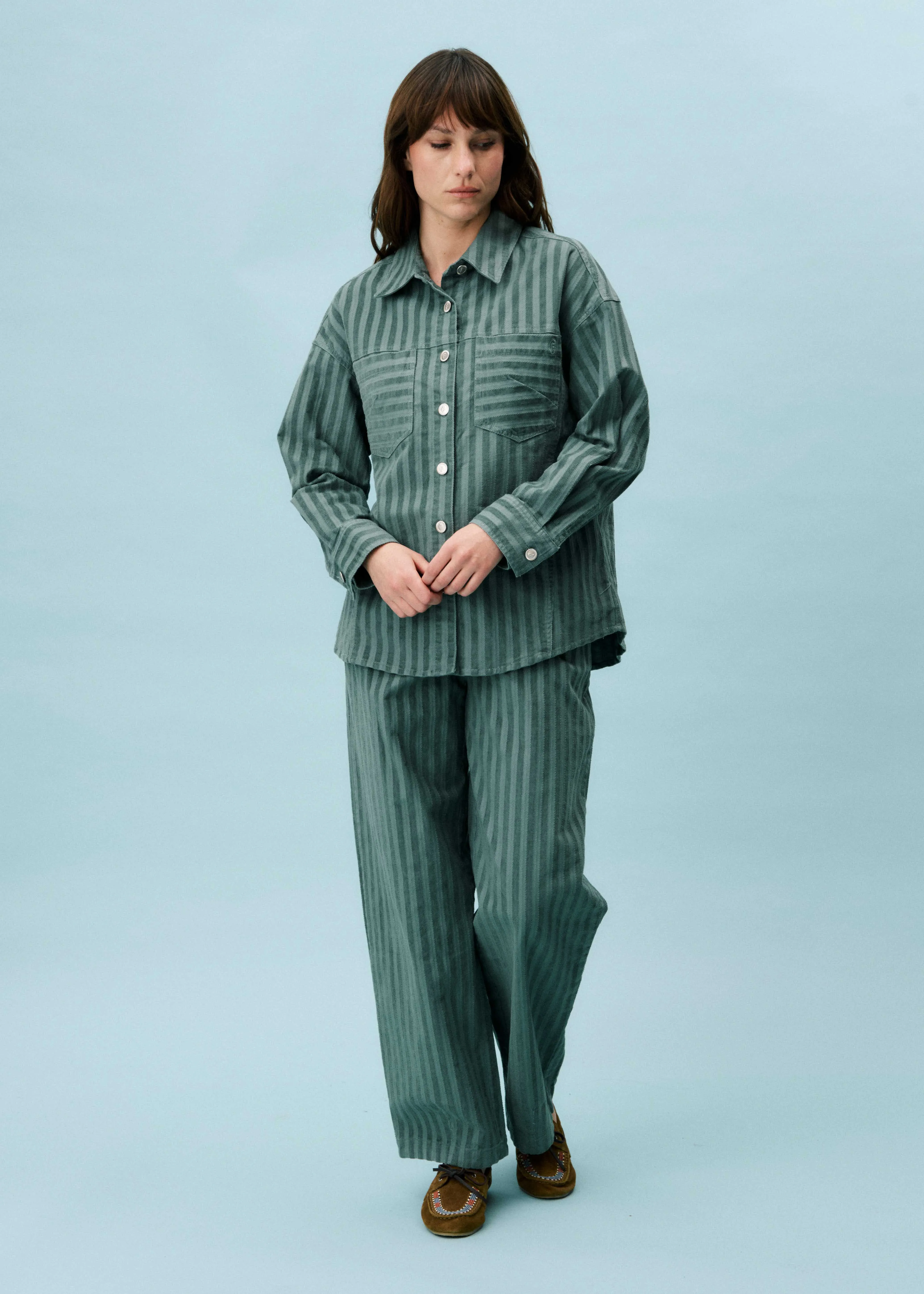 Chemise LIMENTIS Vert eau sold by FRNCH