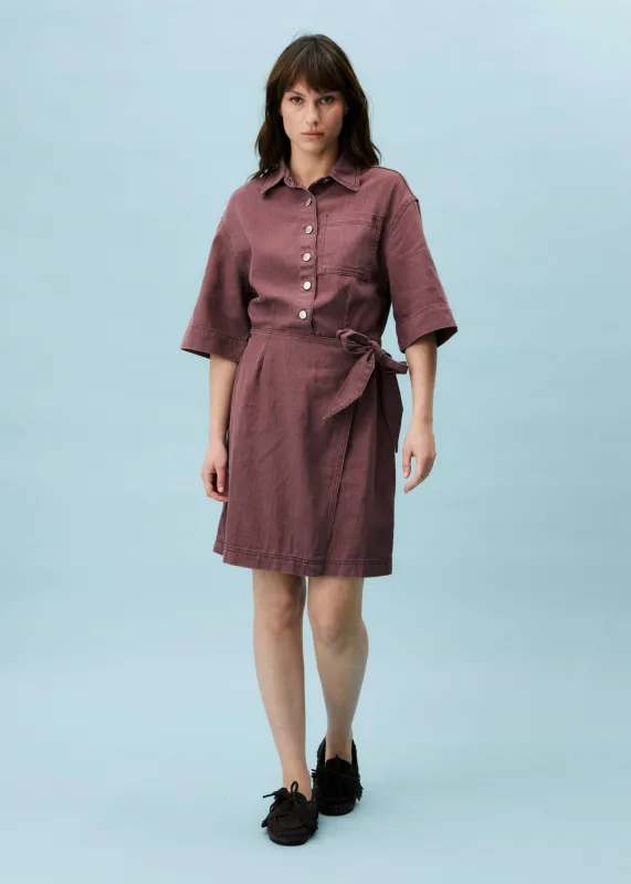 Robe ARALIA Aubergine sold by FRNCH