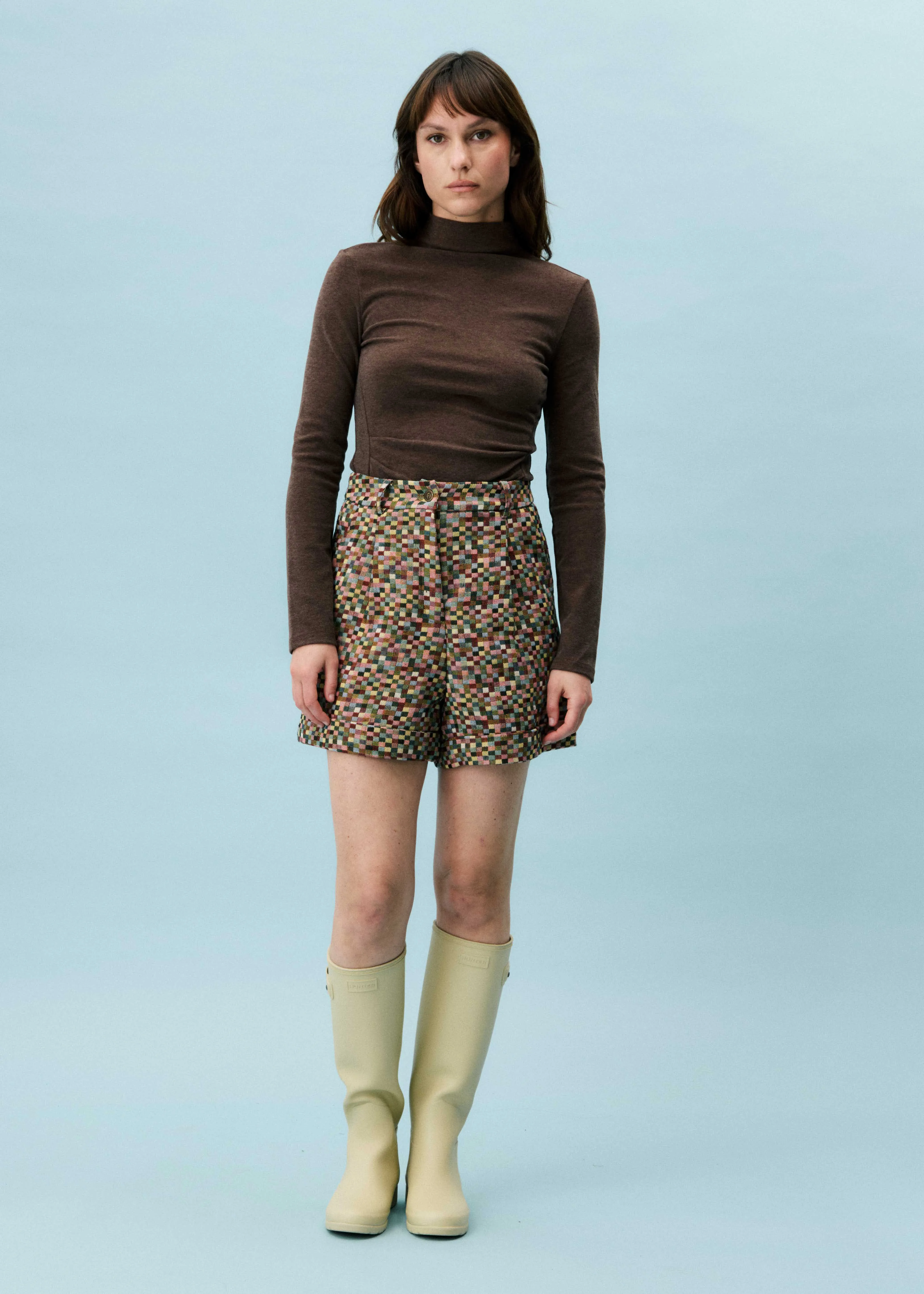 PAPILIO Ice Brown Top sold by FRNCH