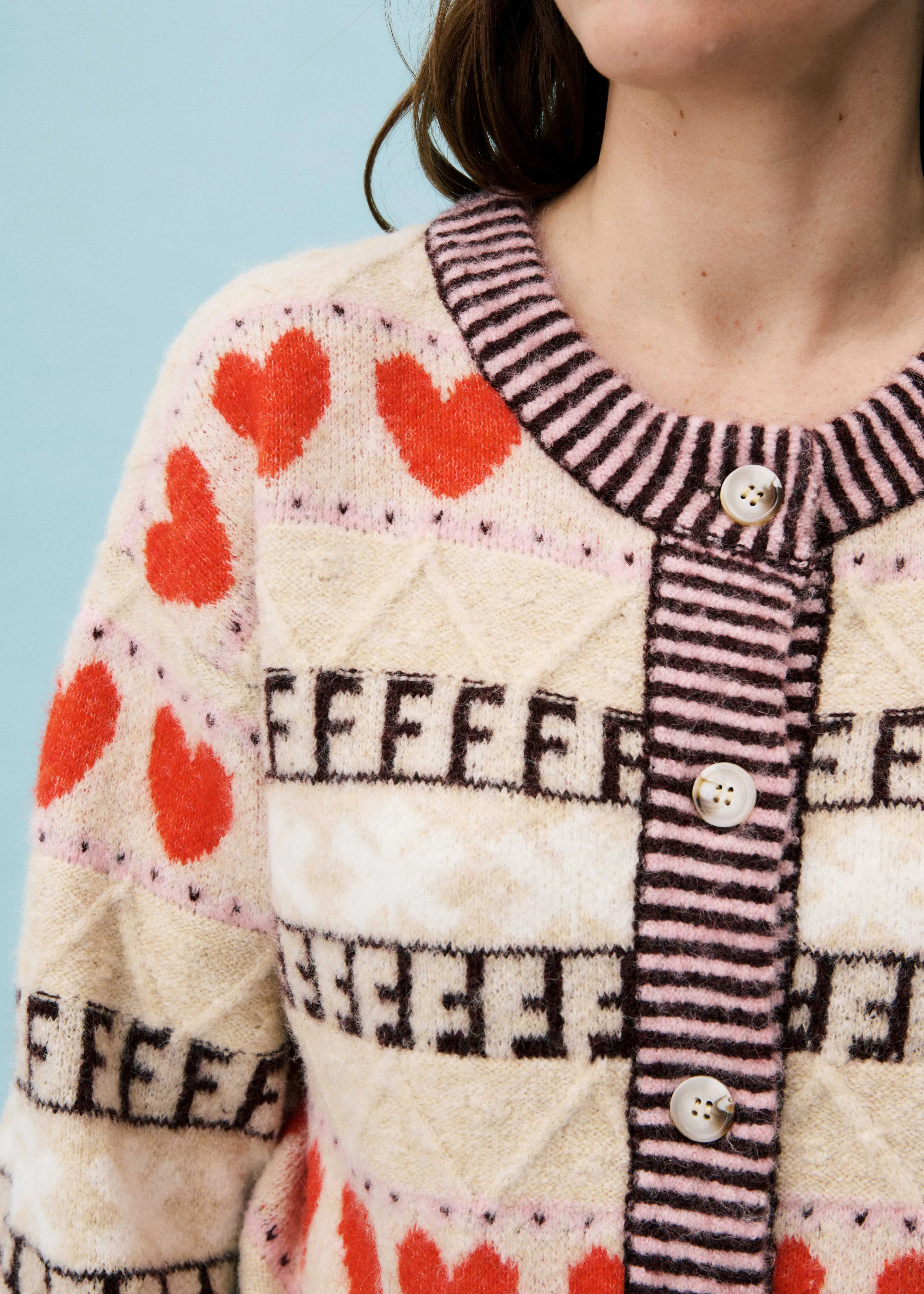 ALUCITE Beige Cardigan sold by FRNCH product image thumbnail 5