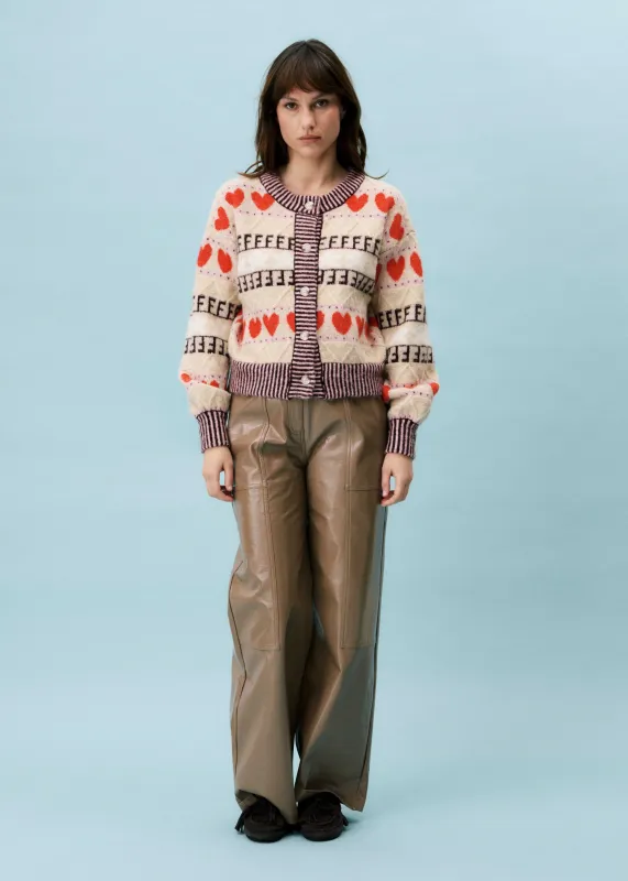 ALUCITE Beige Cardigan sold by FRNCH