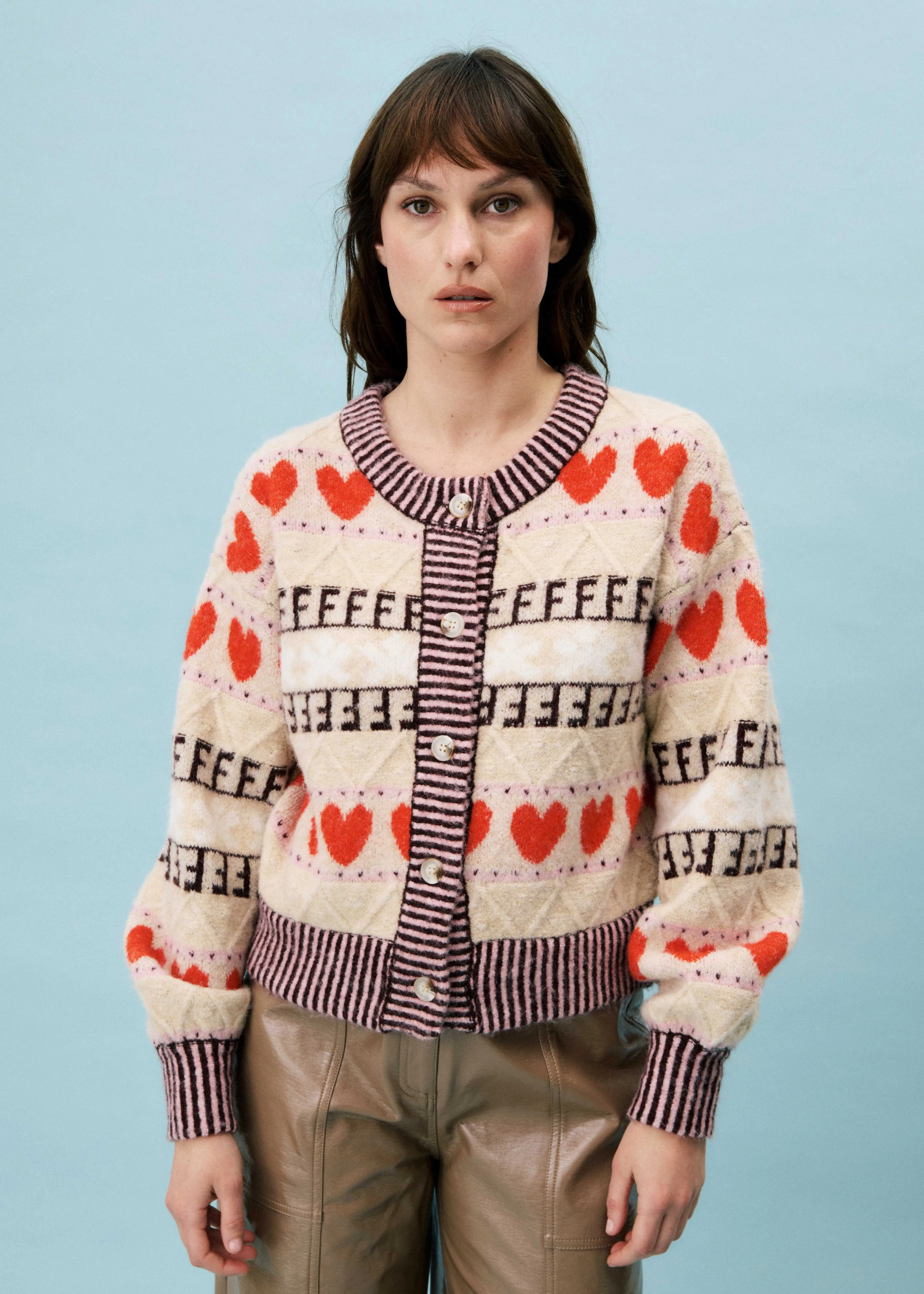 ALUCITE Beige Cardigan sold by FRNCH product image thumbnail 4