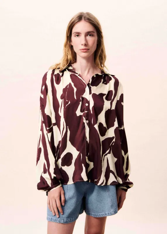 Chemise GANGE Nenufar marron made by FRNCH