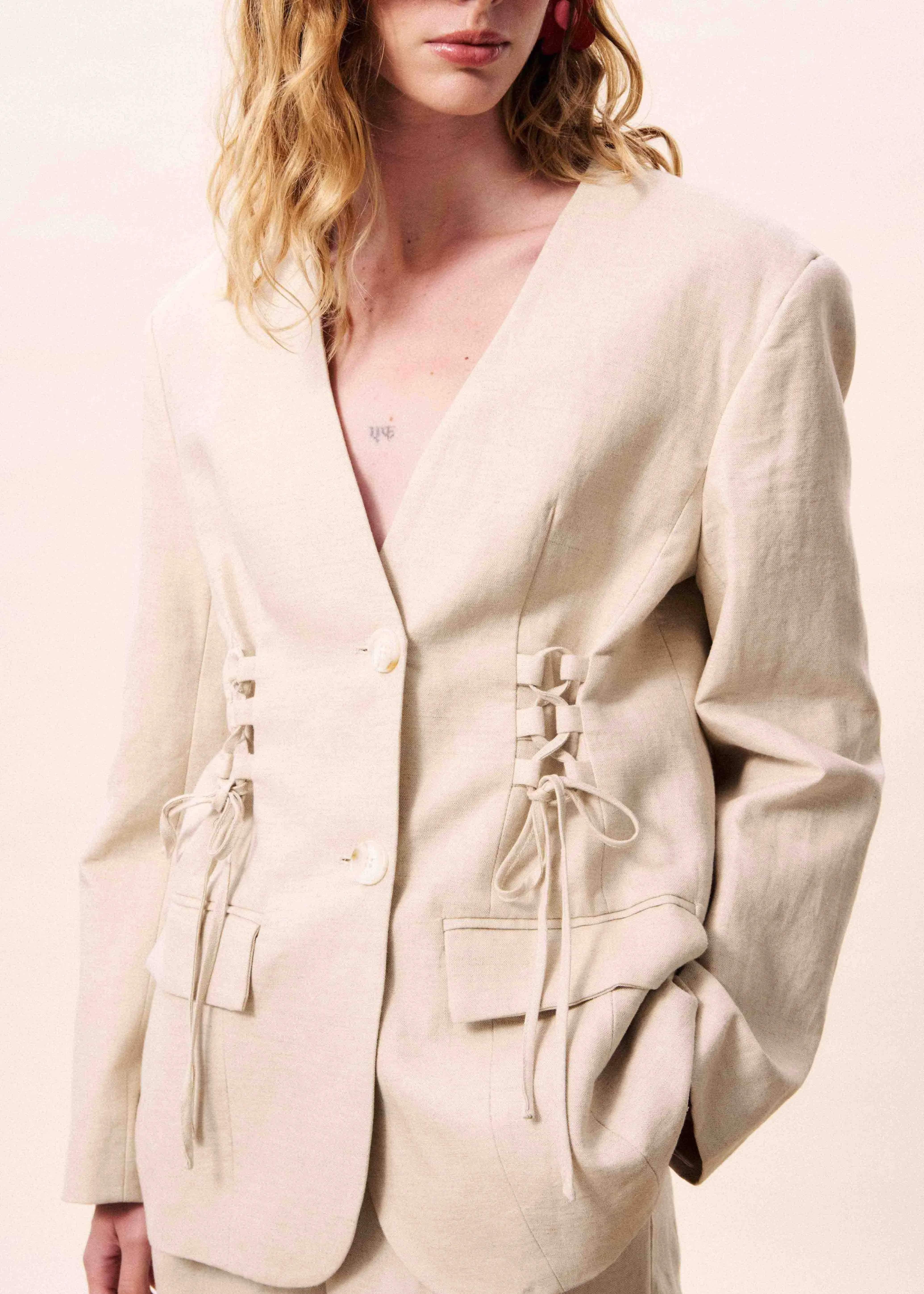 Blazer TRITONA Creme sold by FRNCH