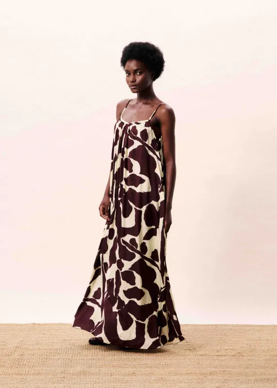 Robe EUPHRATE Nenufar marron made by FRNCH