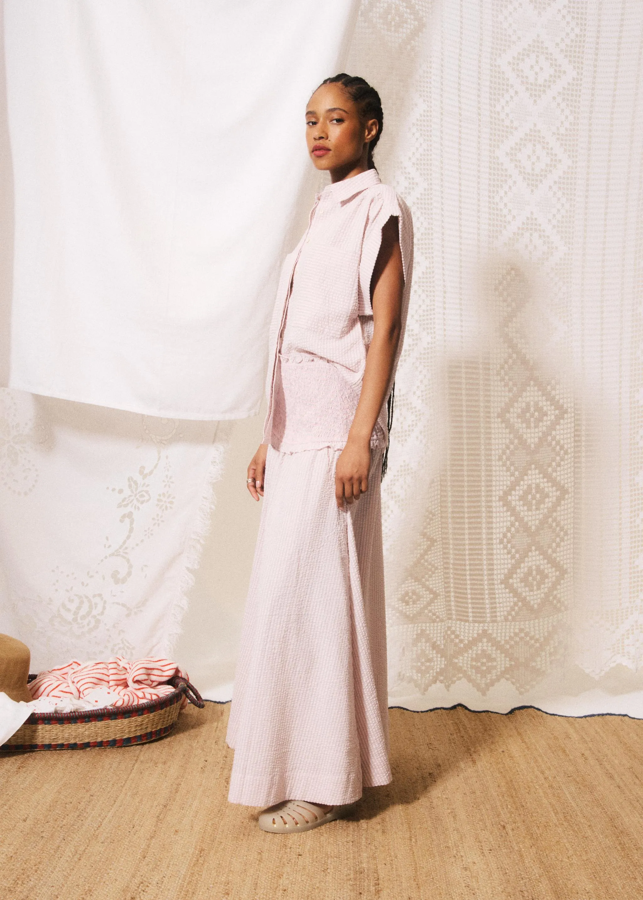Chemise GAETANA Rose pale sold by FRNCH product image thumbnail 2