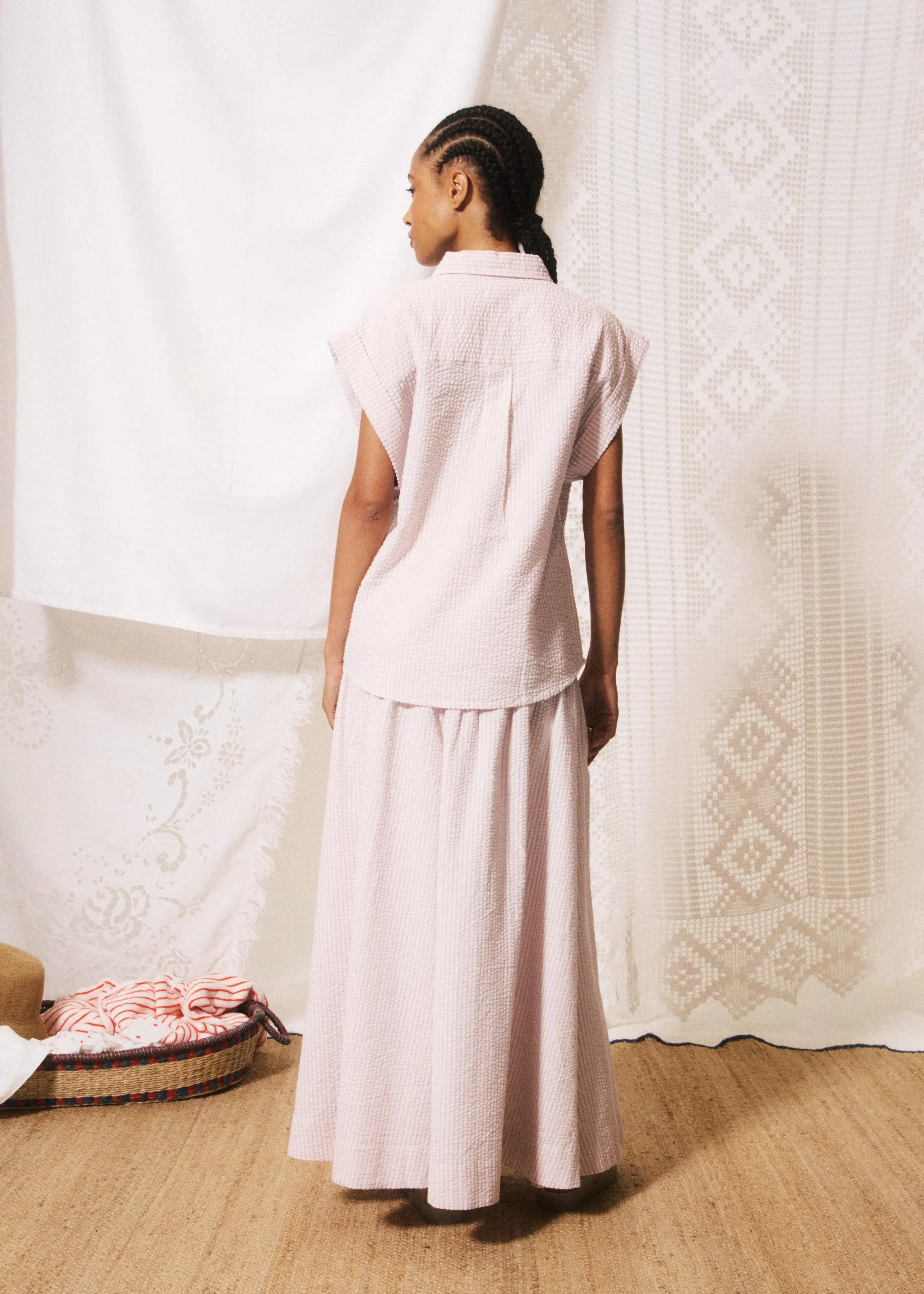 Chemise GAETANA Rose pale sold by FRNCH product image thumbnail 3