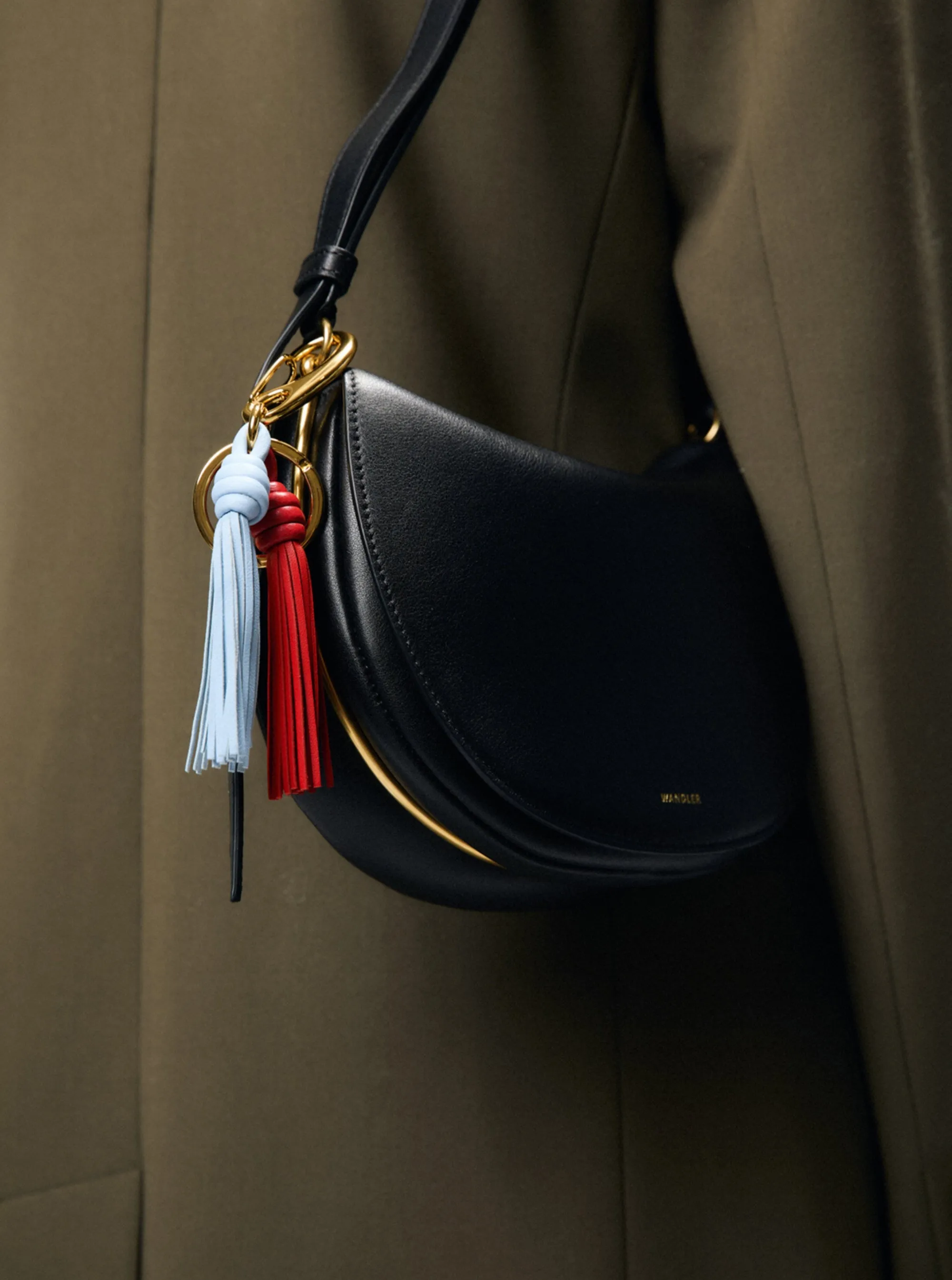 Bag Charm Double Tassel - Air / Cranberry sold by Wandler product image thumbnail 2