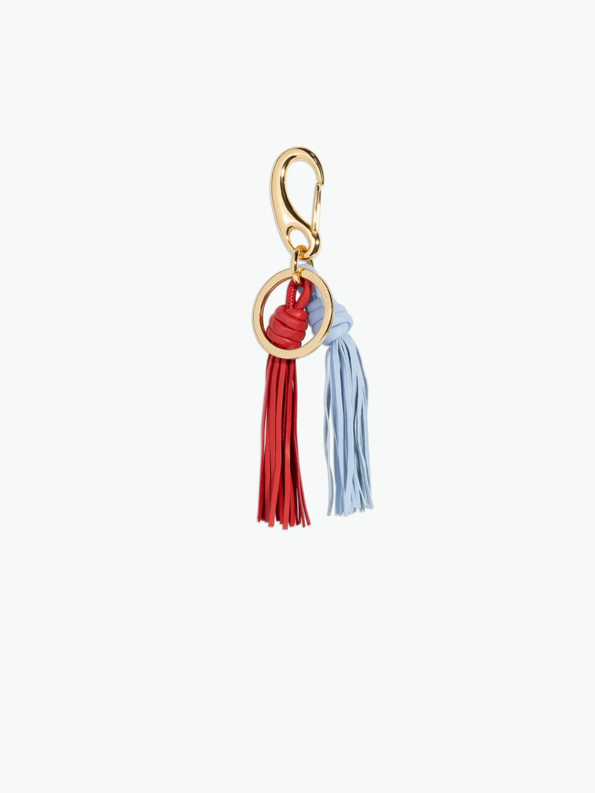 Bag Charm Double Tassel - Air / Cranberry sold by Wandler
