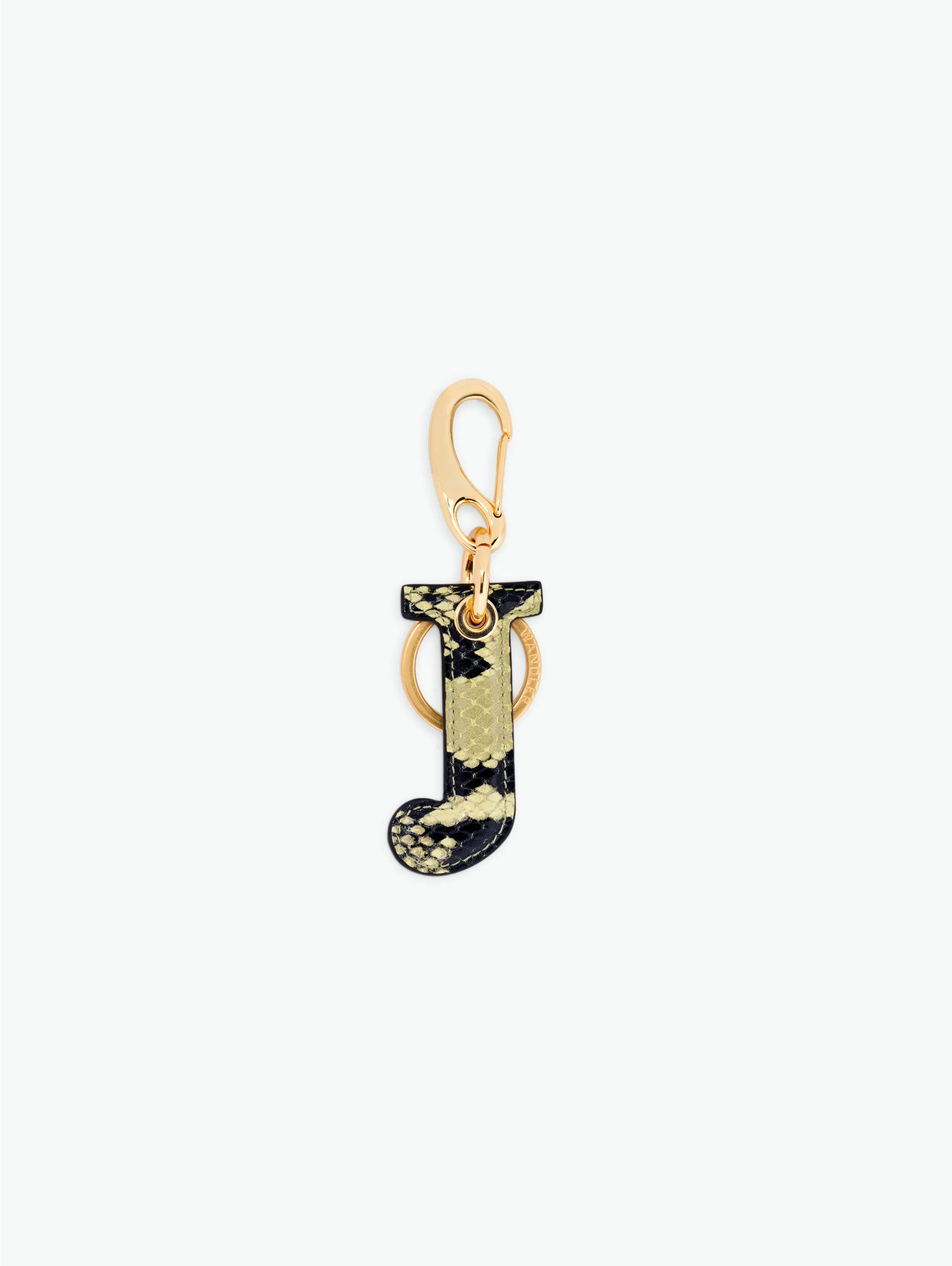 Bag Charm Letter - J - Lime Python sold by Wandler