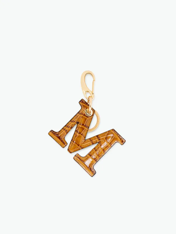 Bag Charm Letter - M - Saddle Croco sold by Wandler