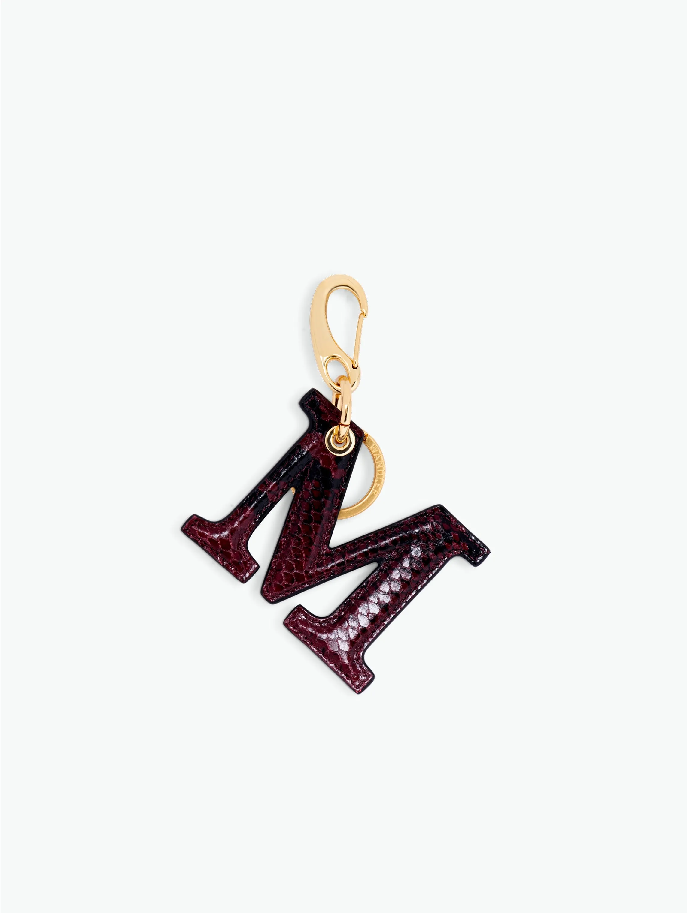 Bag Charm Letter - M - Bordeaux Python sold by Wandler