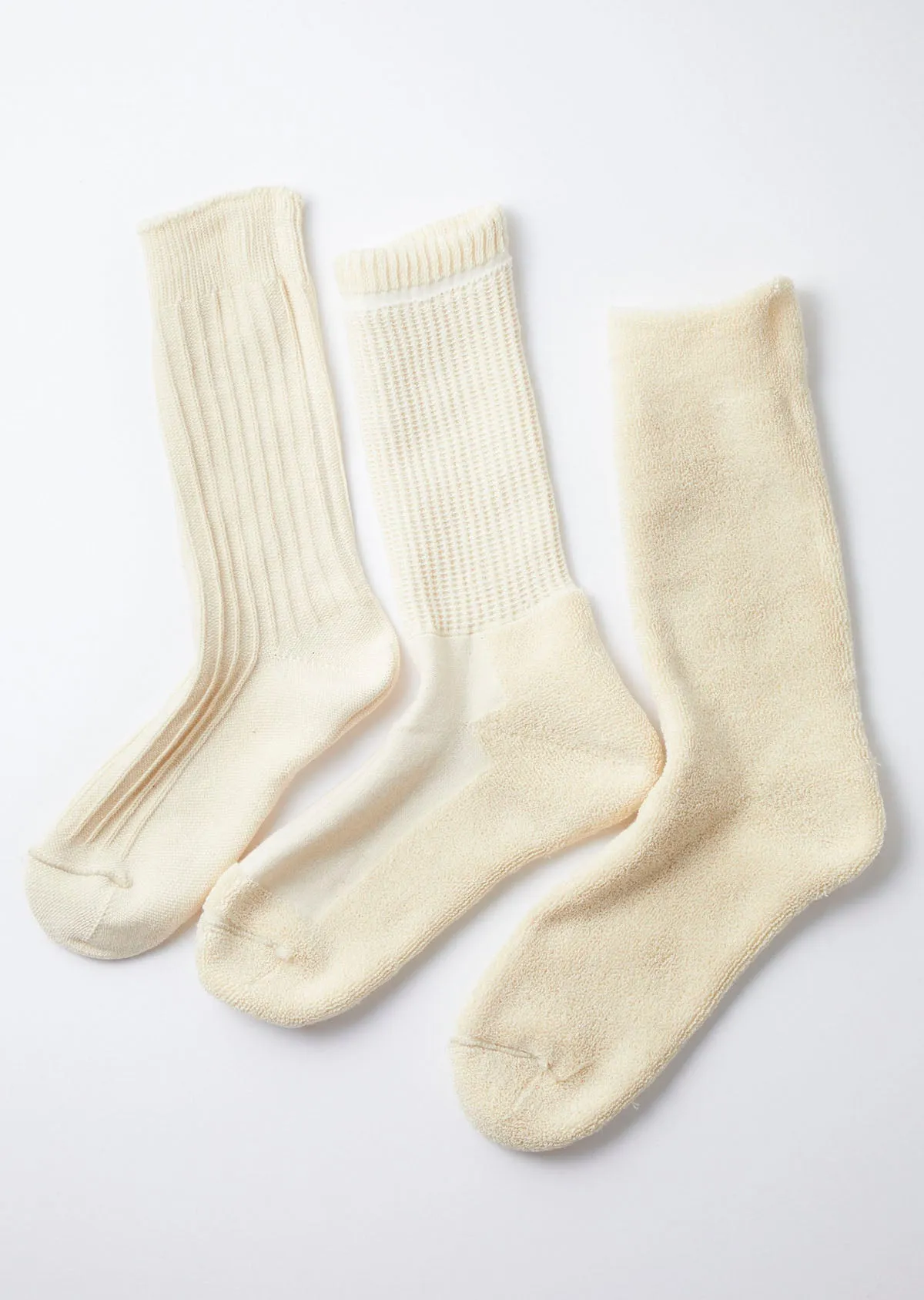 オーガニック デイリー3パック クルーソックス sold by ROTOTO product image thumbnail 3
