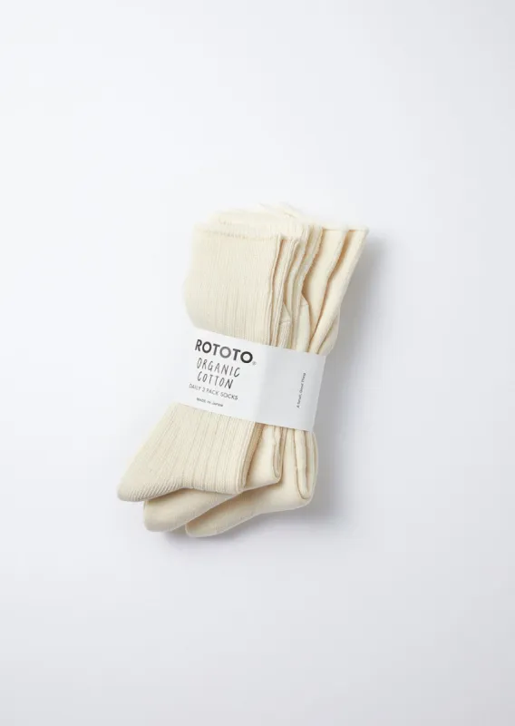 オーガニック デイリー３パック クルーソックス sold by ROTOTO