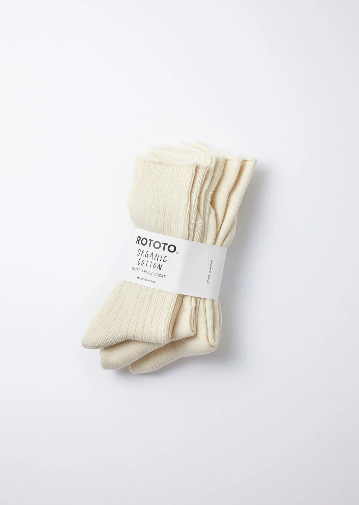 オーガニック デイリー3パック クルーソックス sold by ROTOTO