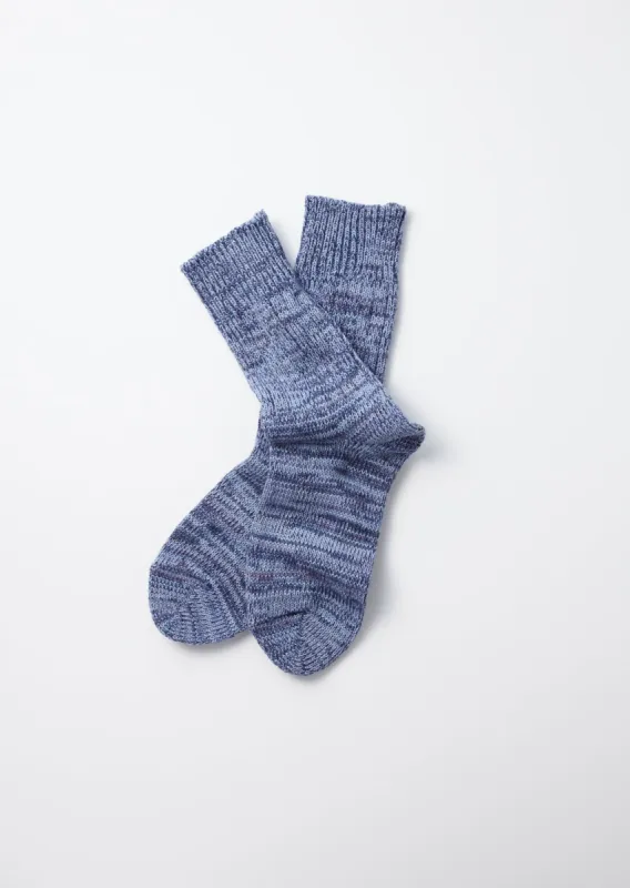 INDIGO TONE CREW SOCKS sold by ROTOTO