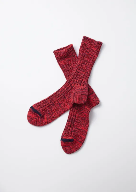 リサイクルコットン リブクルーソックス sold by ROTOTO