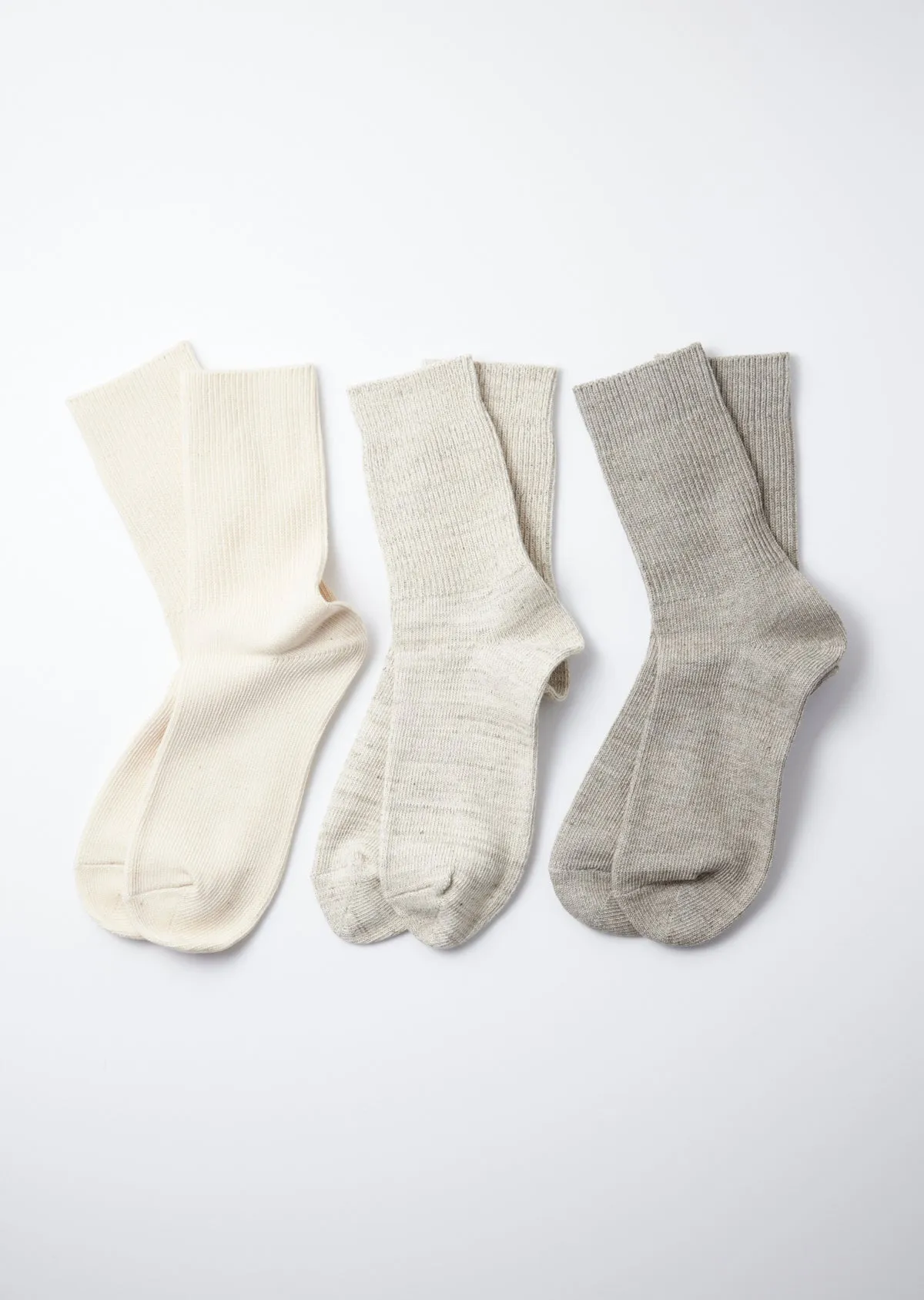 オーガニック デイリー3パック リブクルーソックス sold by ROTOTO product image thumbnail 4