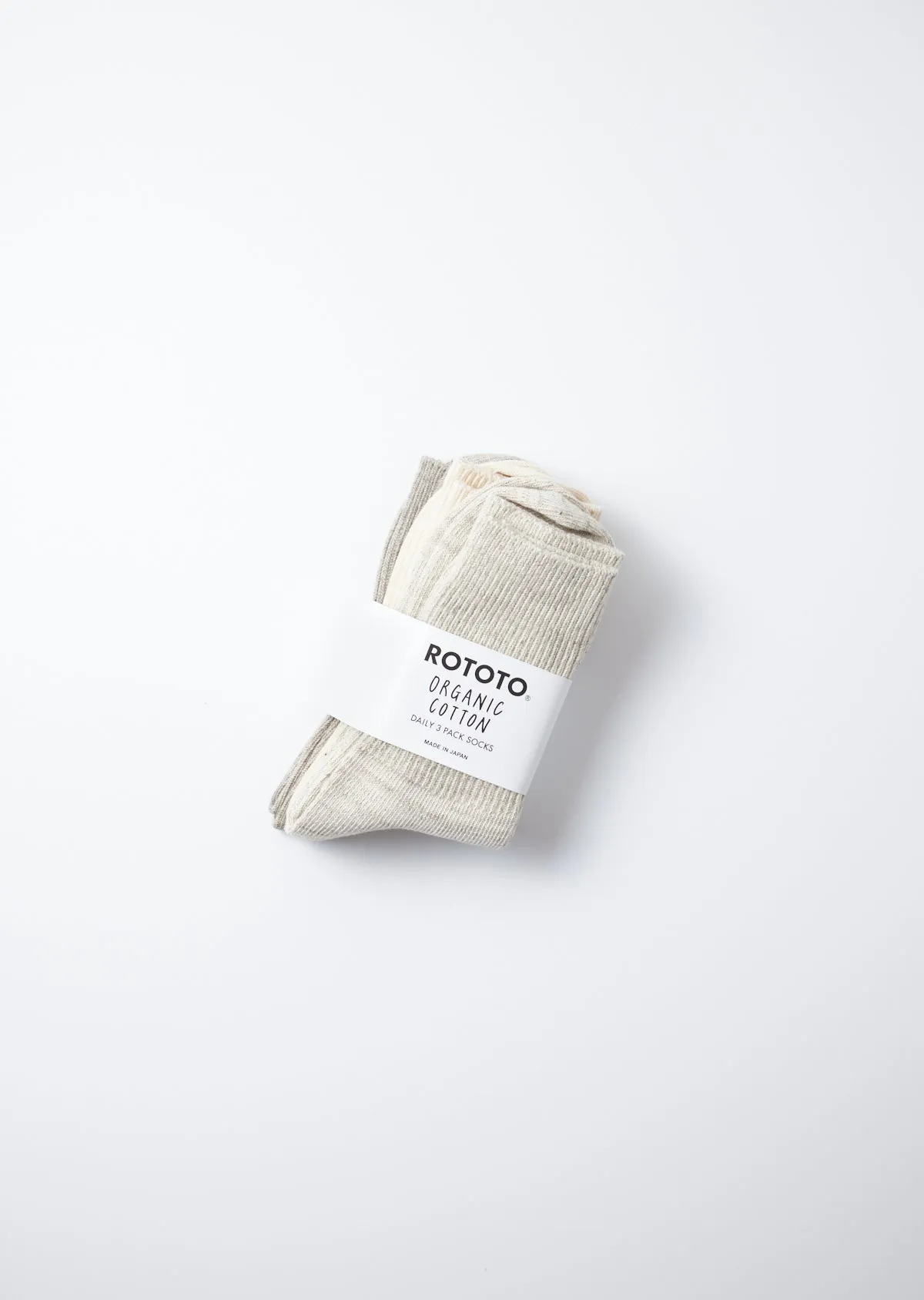 オーガニック デイリー3パック リブクルーソックス sold by ROTOTO product image thumbnail 3
