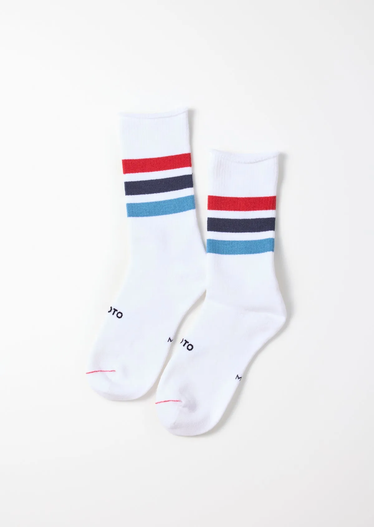 FINE PILE STRIPED CREW SOCKS sold by ROTOTO product image thumbnail 2