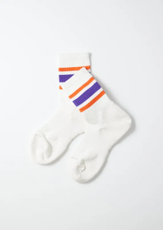 和紙クッション ストライプ クルーソックス sold by ROTOTO