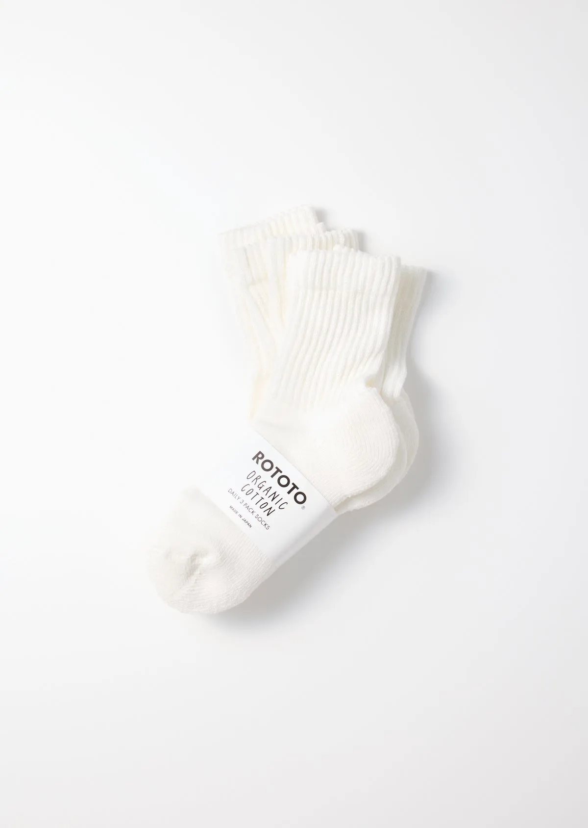 オーガニック デイリー 3パック ミニクルーソックス sold by ROTOTO