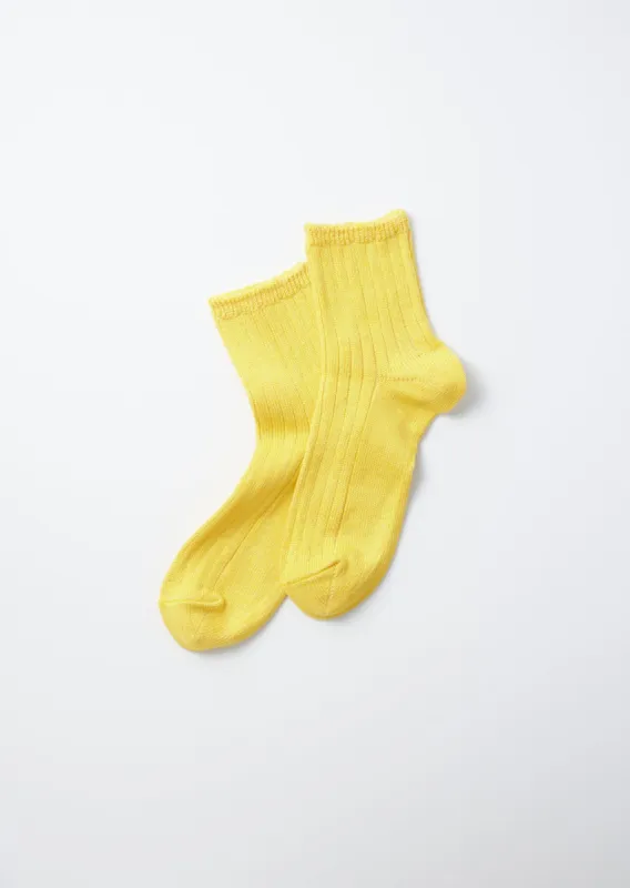 リネンコットン リブアンクルソックス made by ROTOTO