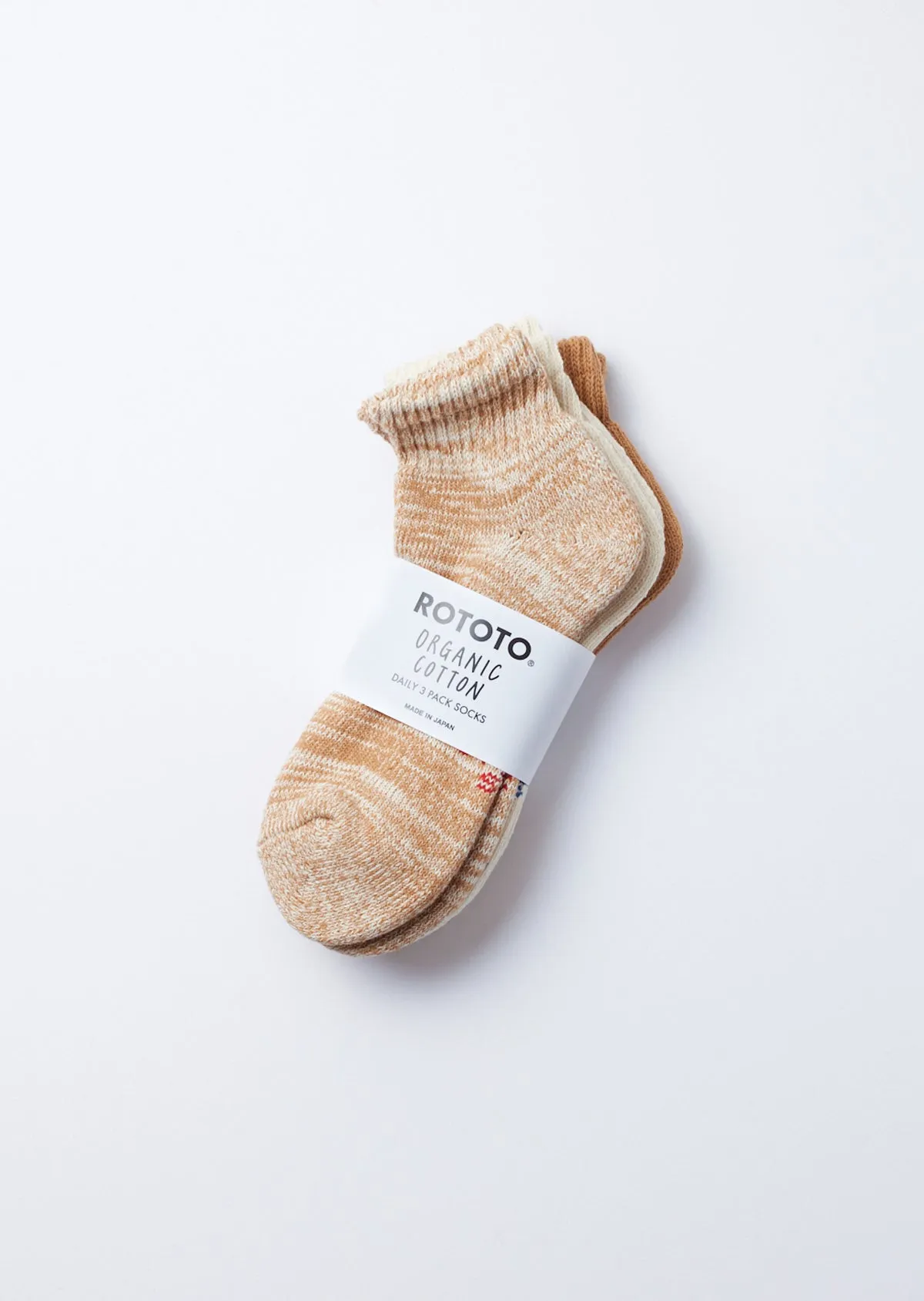 ORGANIC DAILY 3 PACK ANKLE SOCKS sold by ROTOTO