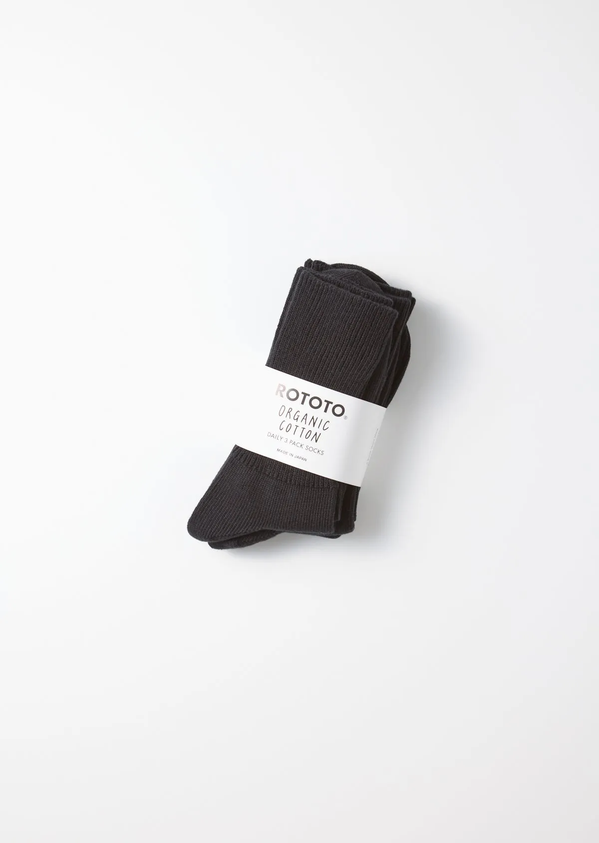 ORGANIC DAILY 3 PACK RIBBED CREW SOCKS sold by ROTOTO product image thumbnail 3
