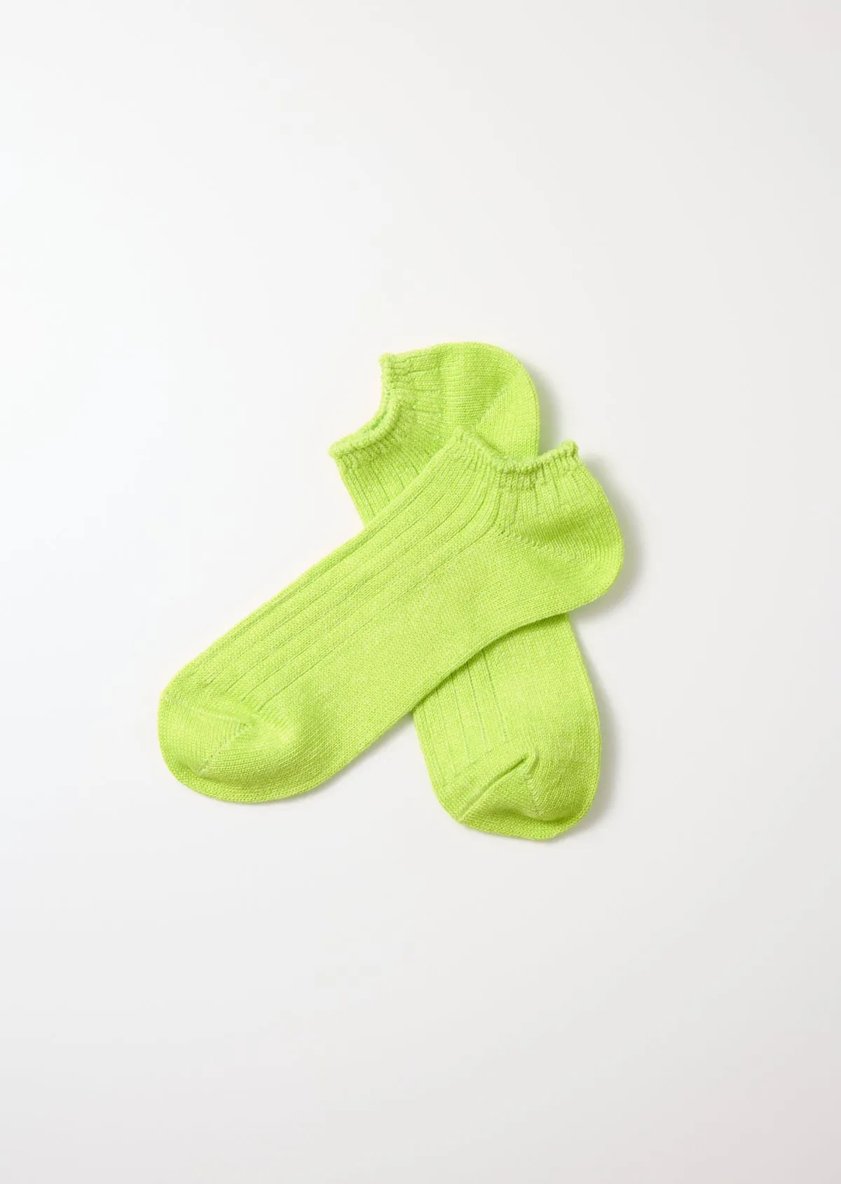 リネンコットン リブショートソックス sold by ROTOTO