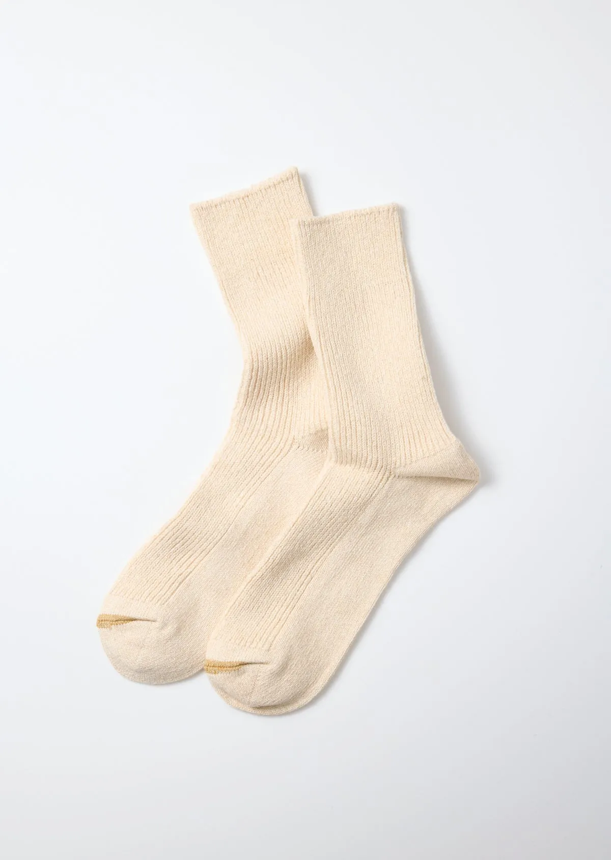 和紙 & リサイクルコットン リブクルーソックス sold by ROTOTO product image thumbnail 4