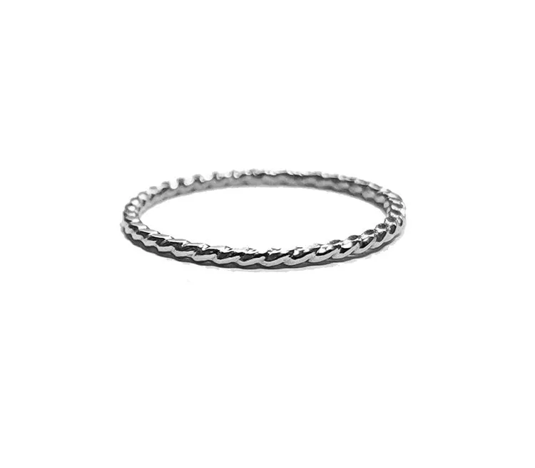 Twisted Sterling Silver Ring sold by Upstate Stock product image thumbnail 3