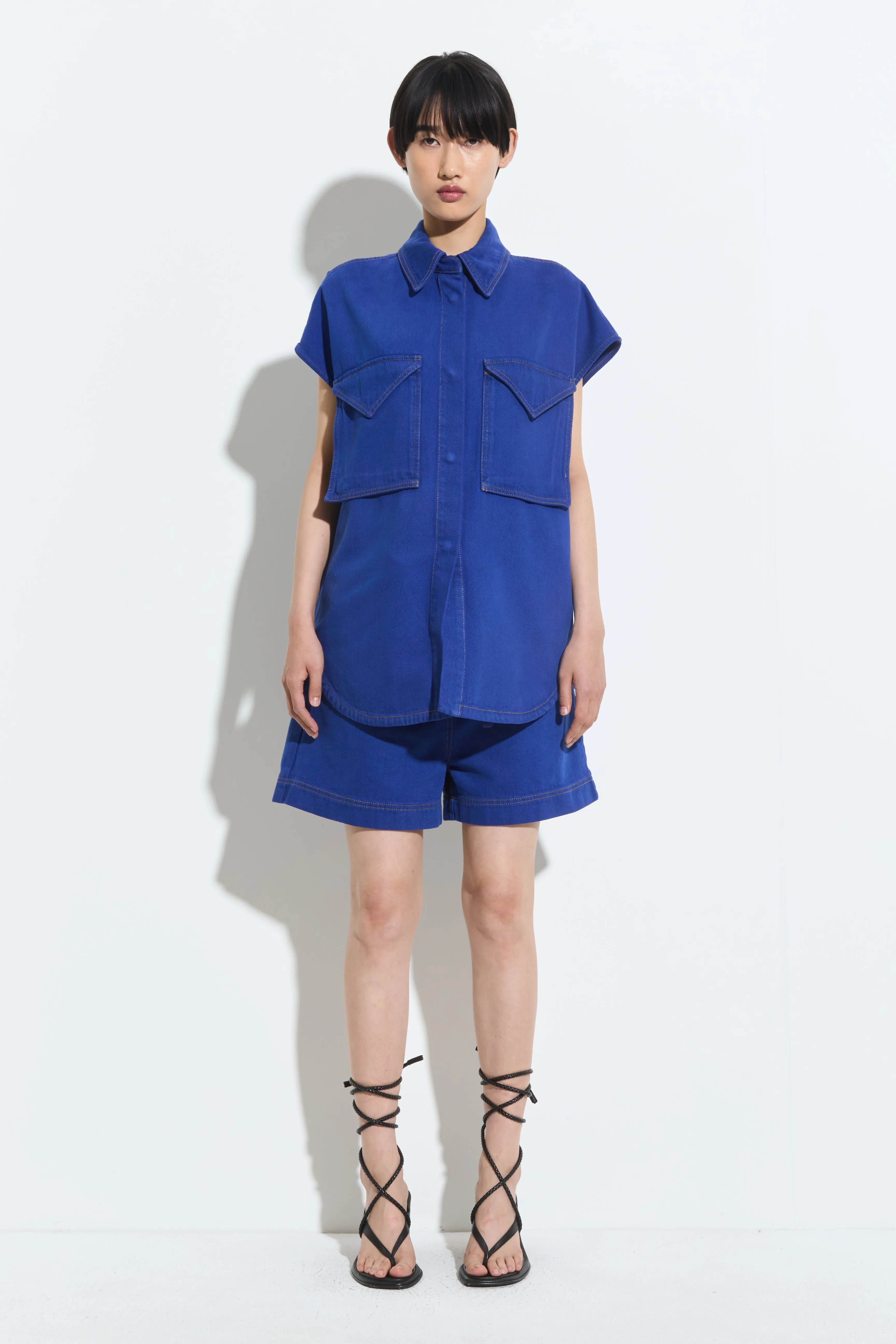 Teta Sleeveless Denim Top sold by Christian Wijnants product image thumbnail 5