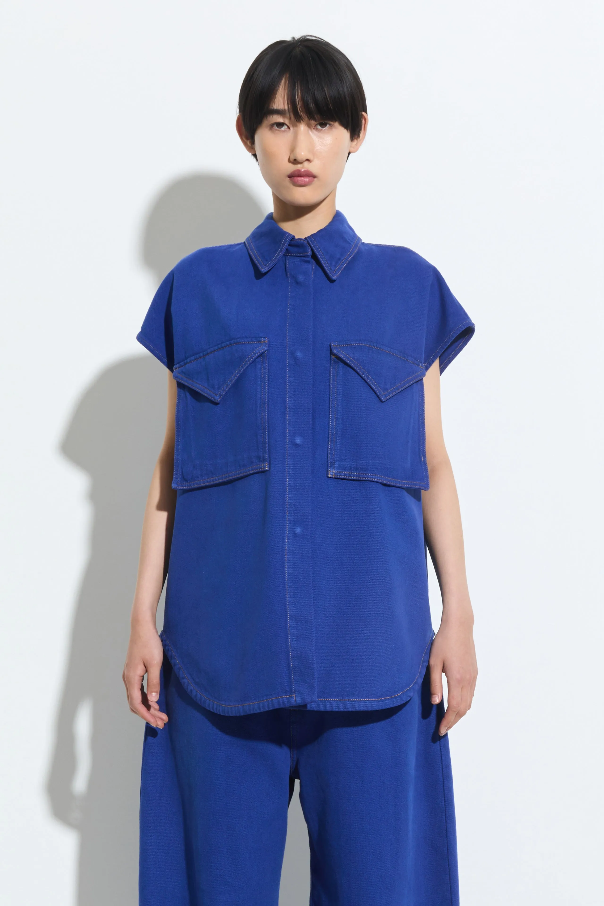 Teta Sleeveless Denim Top sold by Christian Wijnants