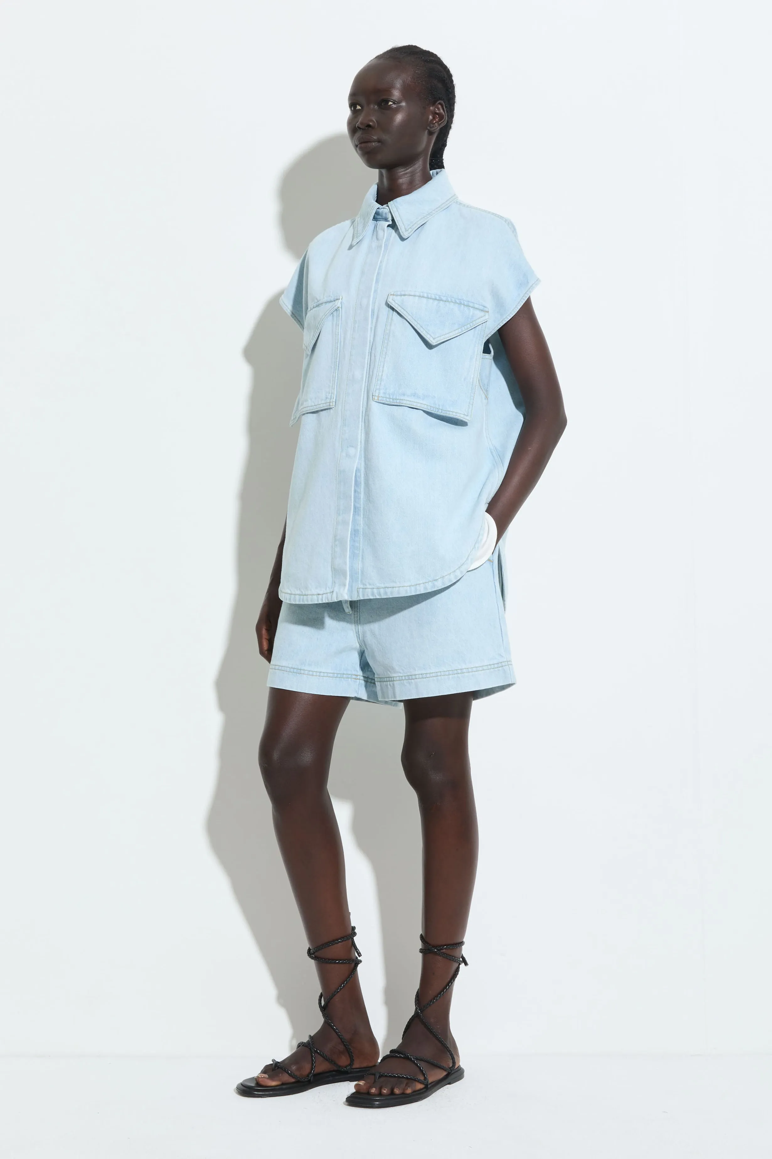 Teta Sleeveless Denim Top sold by Christian Wijnants product image thumbnail 2