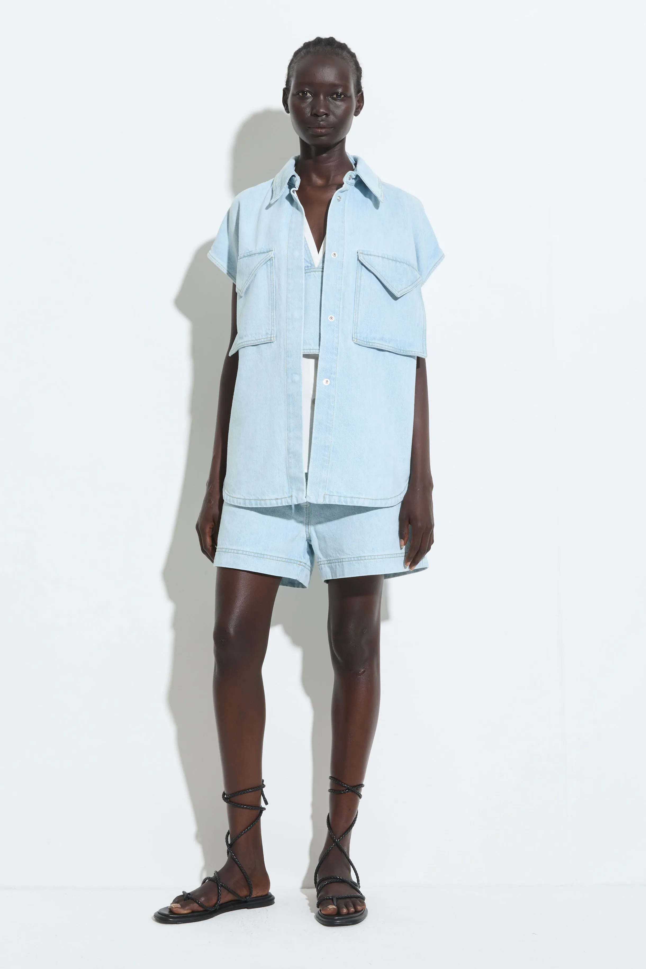 Teta Sleeveless Denim Top sold by Christian Wijnants product image thumbnail 4