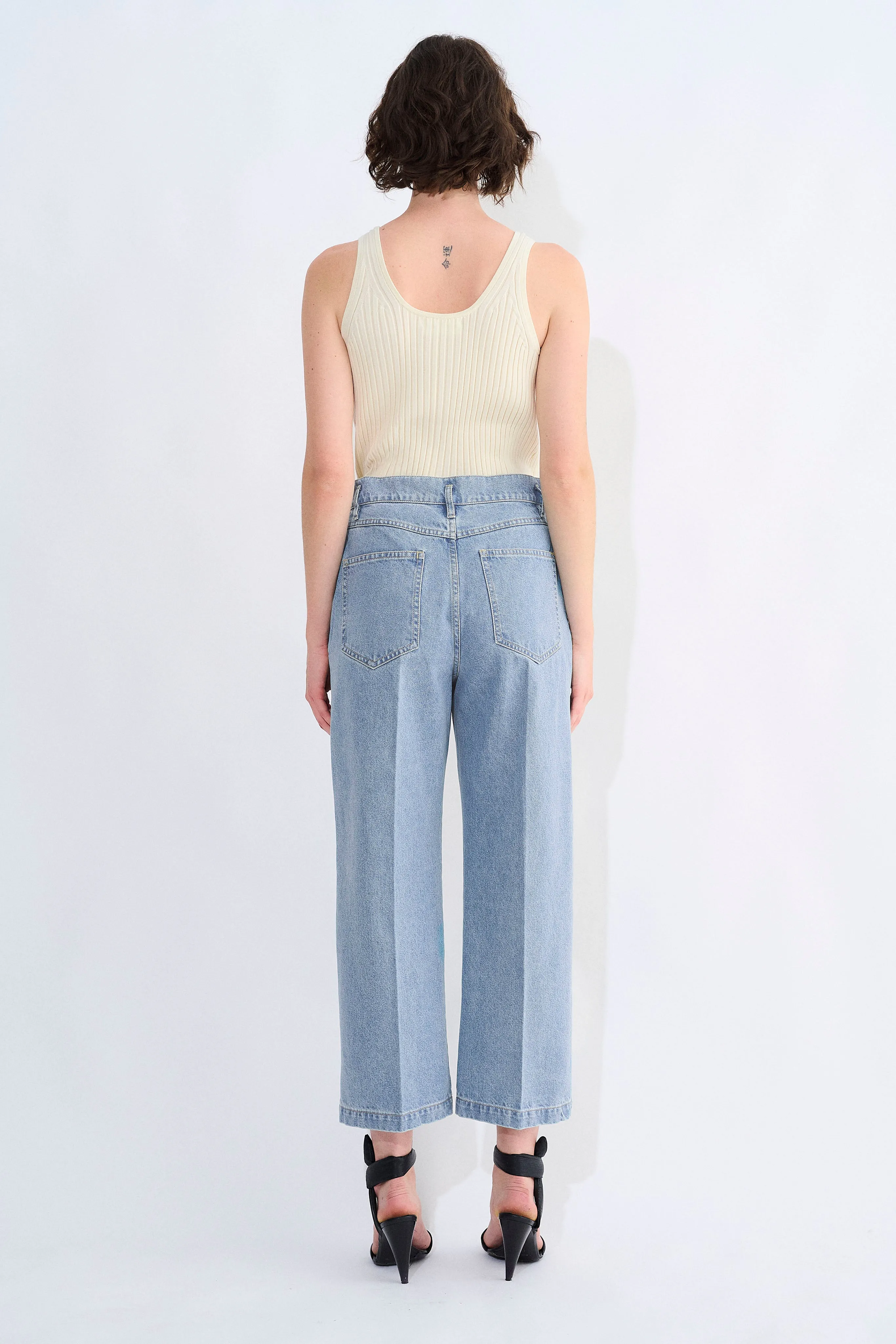 Pelanac Cropped Denim Pants sold by Christian Wijnants product image thumbnail 4