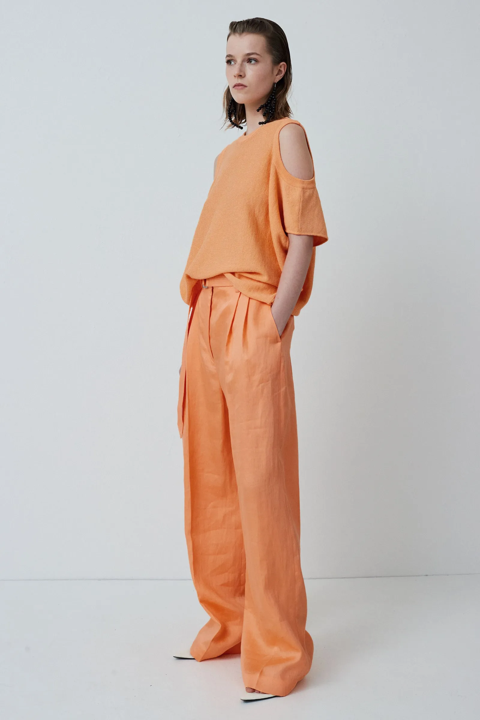 Parouze wide leg pleated trousers sold by Christian Wijnants product image thumbnail 2