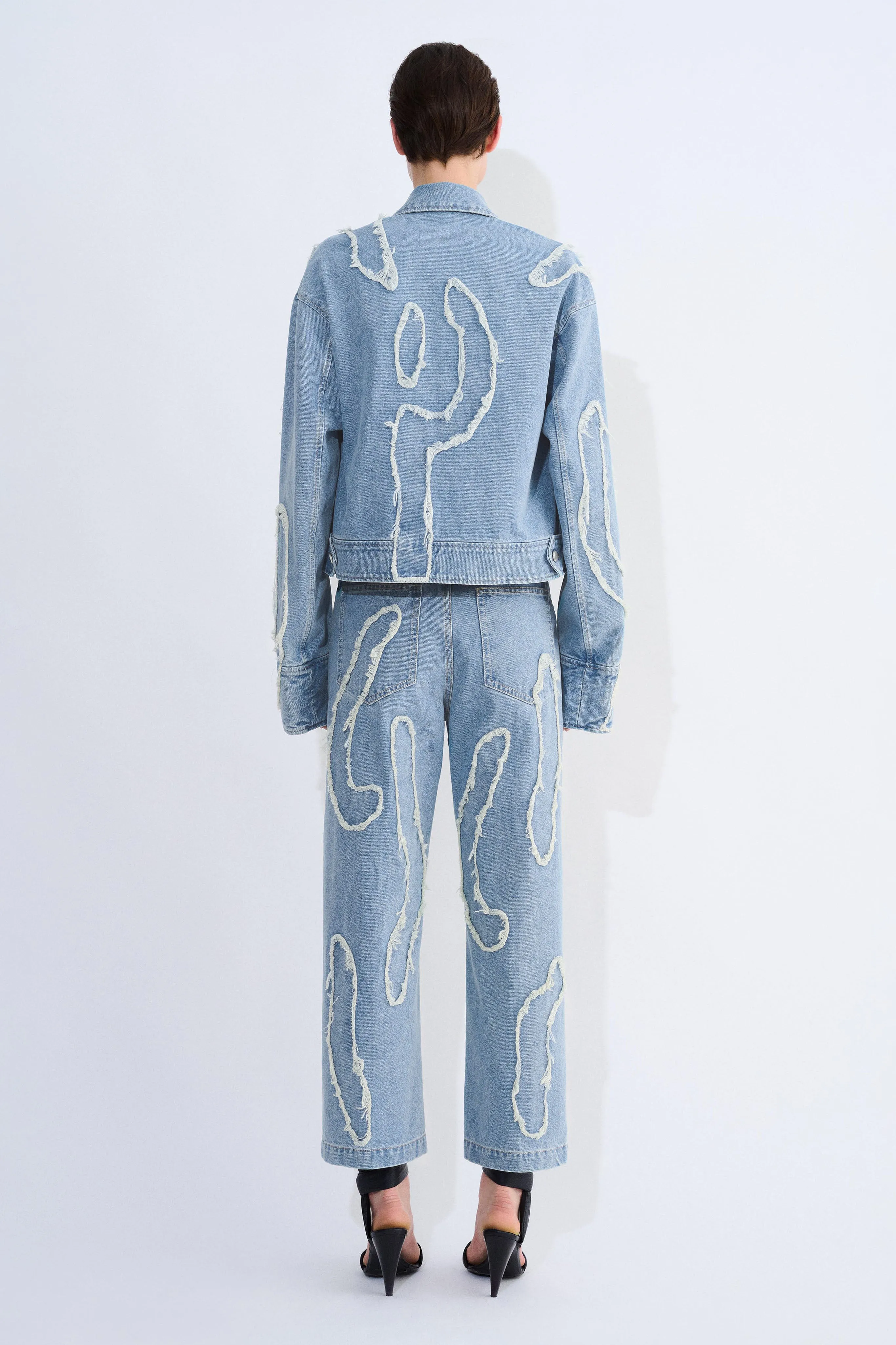 Jelani Patchwork Denim Jacket sold by Christian Wijnants product image thumbnail 3