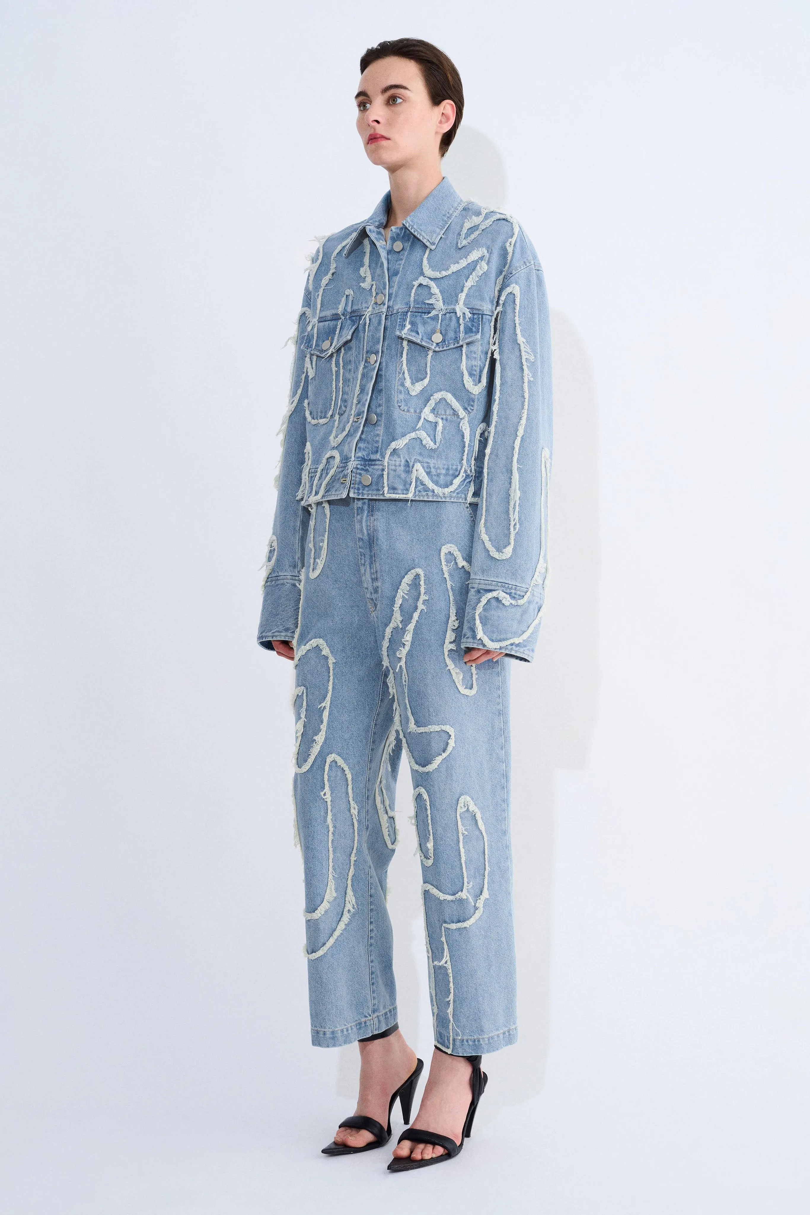 Jelani Patchwork Denim Jacket sold by Christian Wijnants product image thumbnail 2