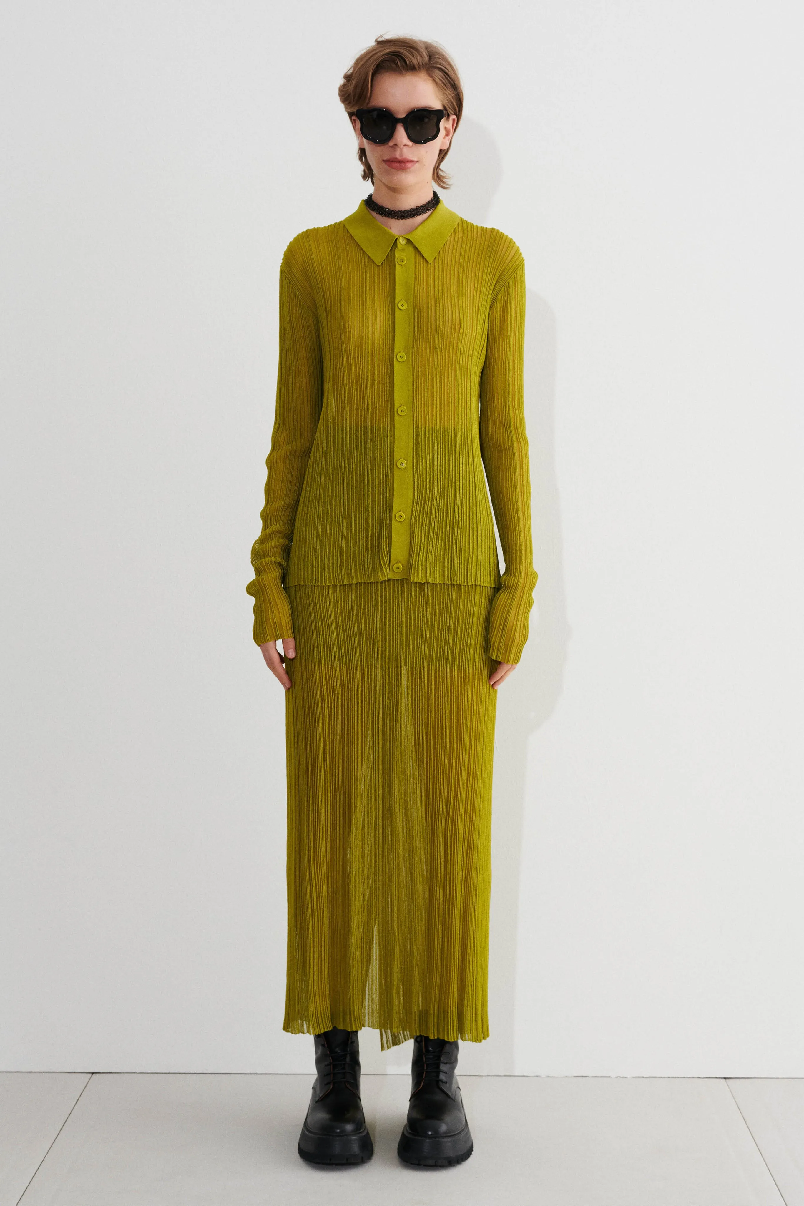 Kendi Plisse Skirt sold by Christian Wijnants