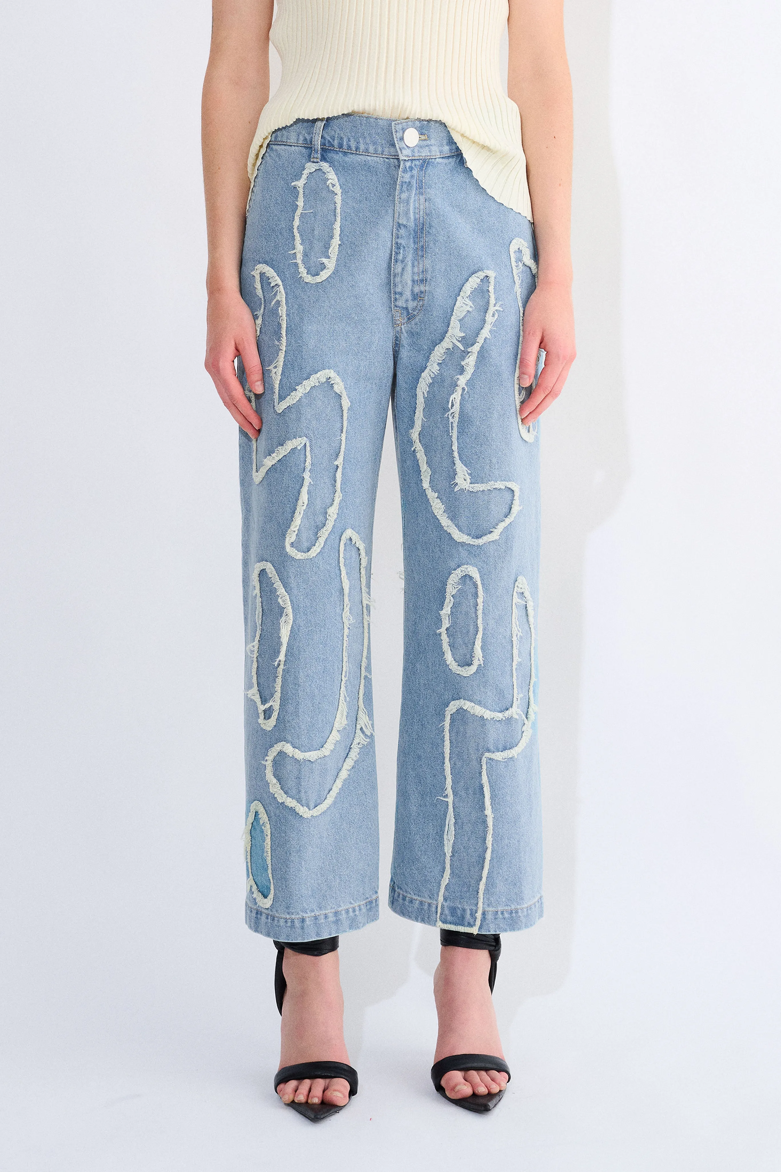 Pelanac Patchwork Denim Pants sold by Christian Wijnants product image thumbnail 2
